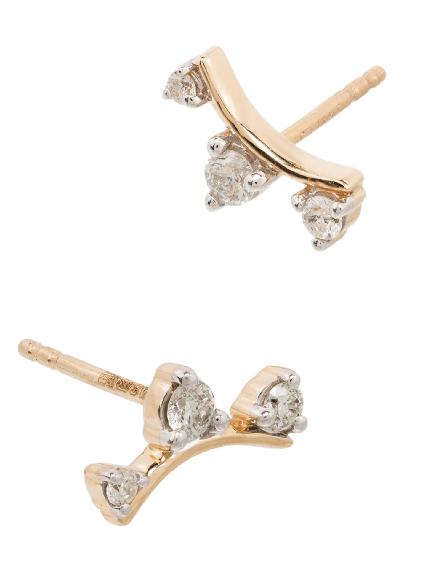 Amigos 14-karat gold diamond earrings
