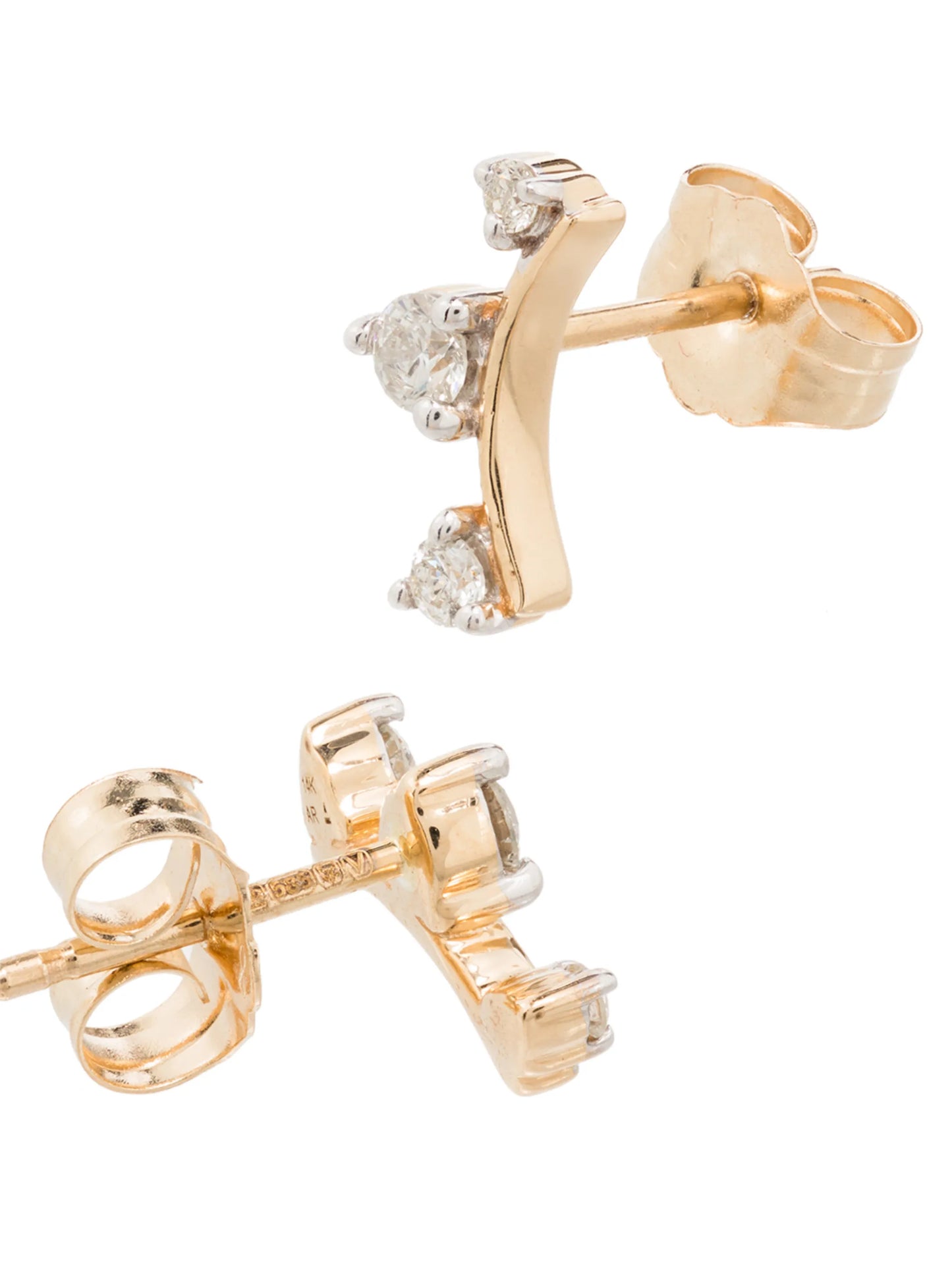 Amigos 14-karat gold diamond earrings