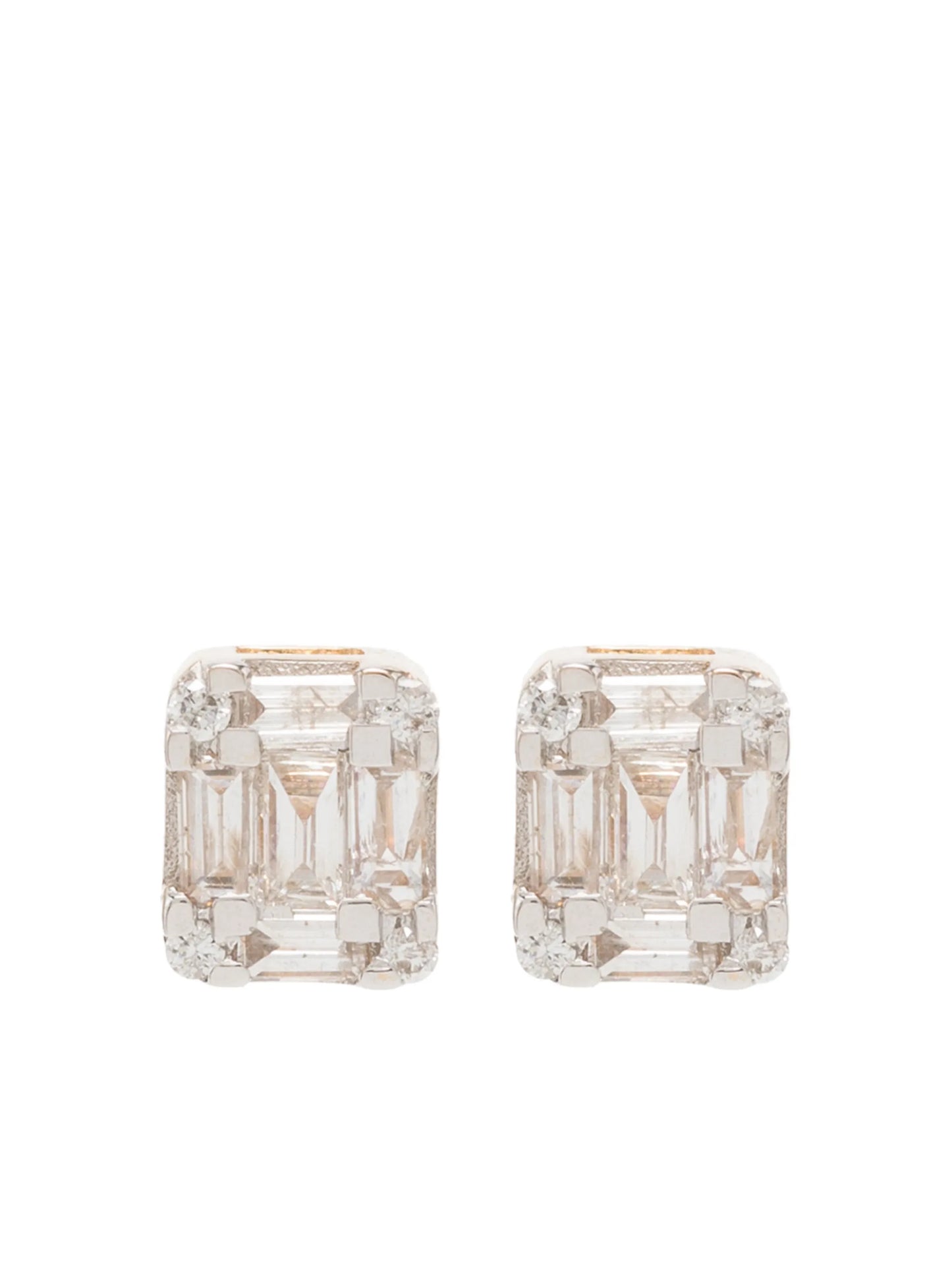 14kt yellow gold diamond stud earrings