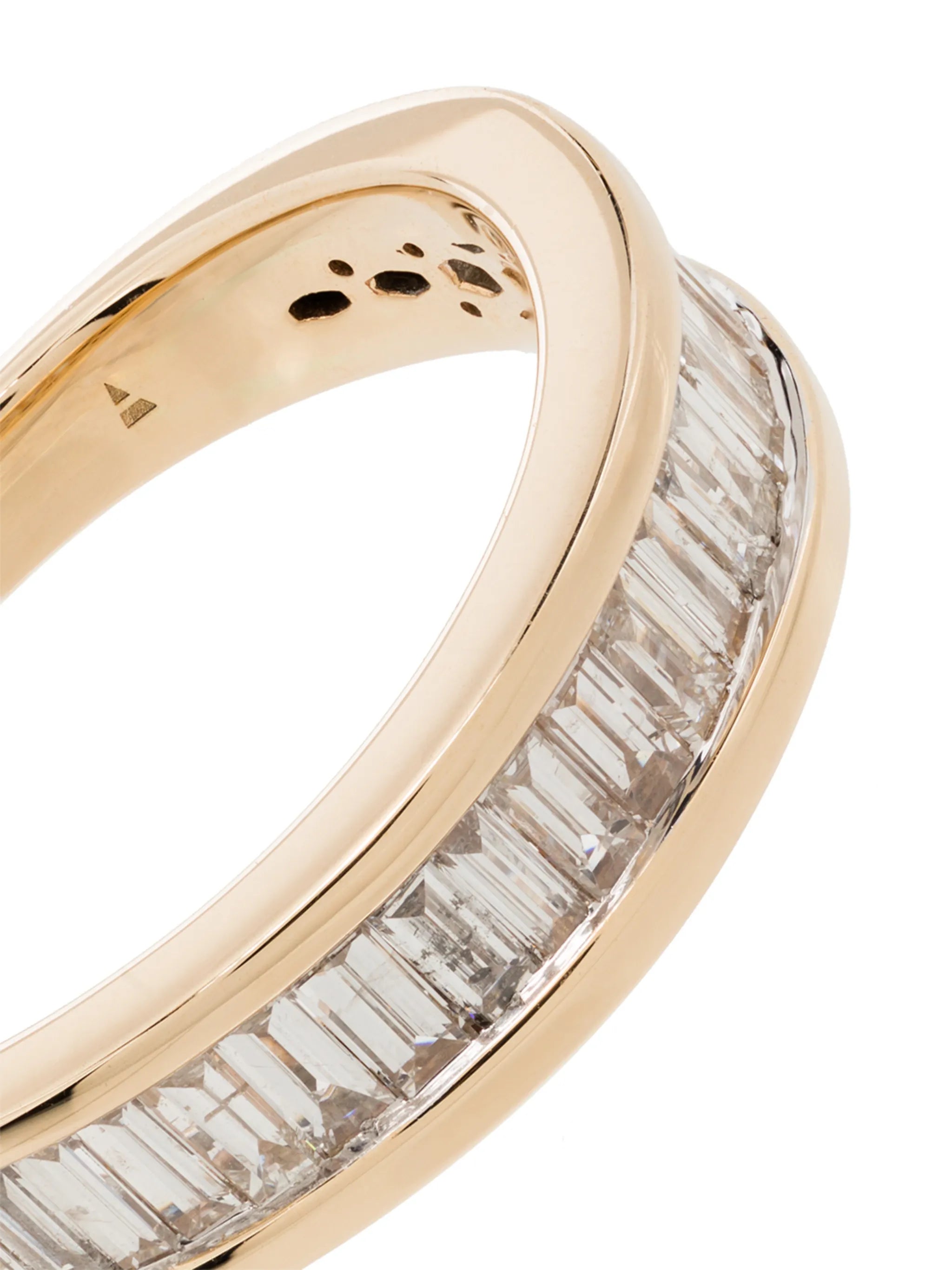 14kt yellow gold Heirloom baguette diamond ring