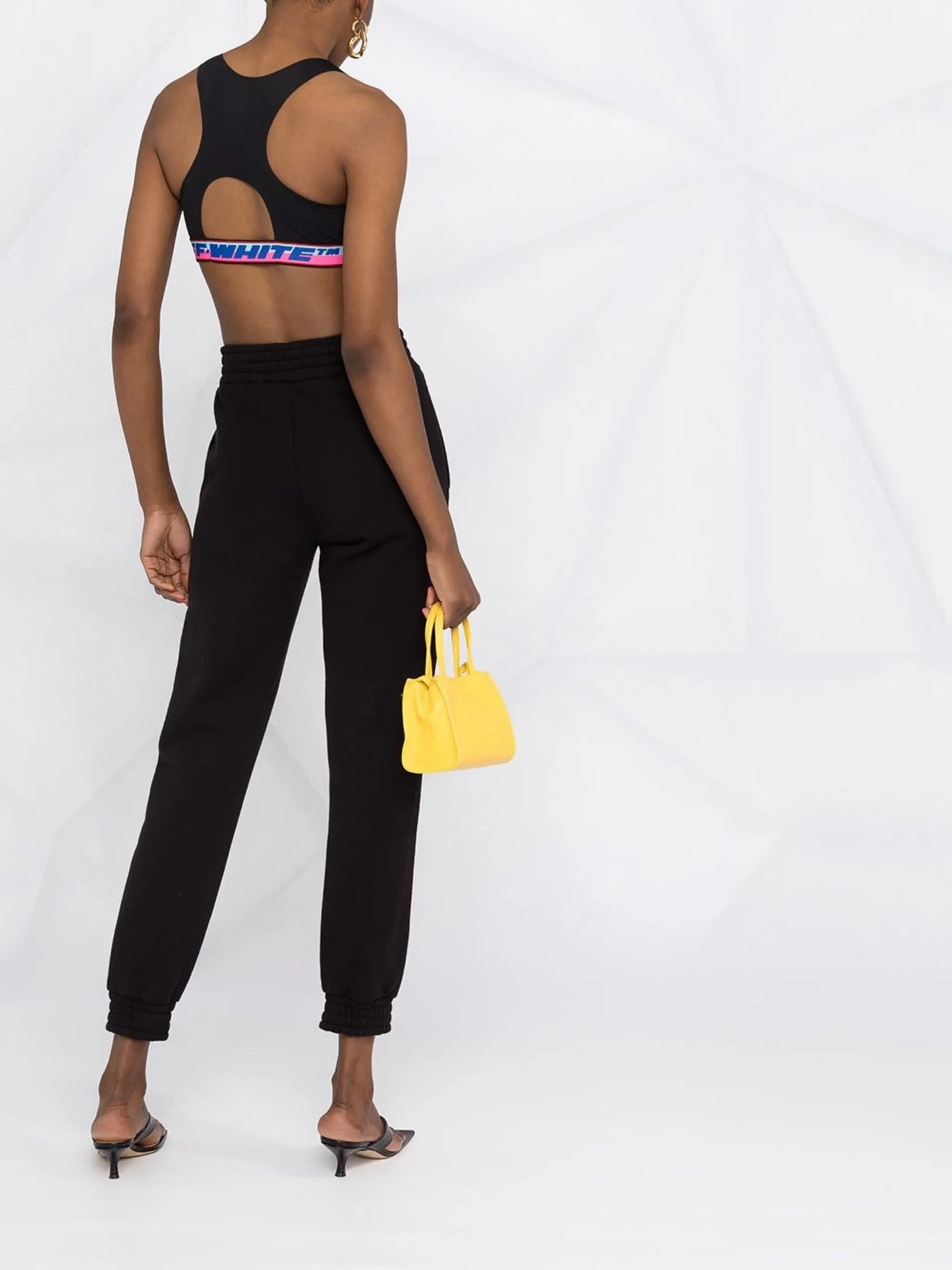 Athleisure logo bra top