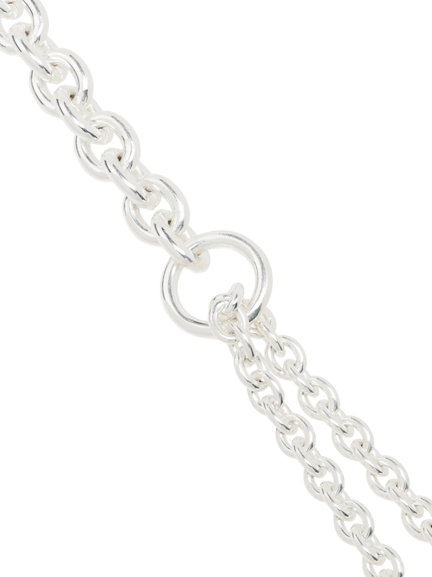 sterling silver chain-link necklace
