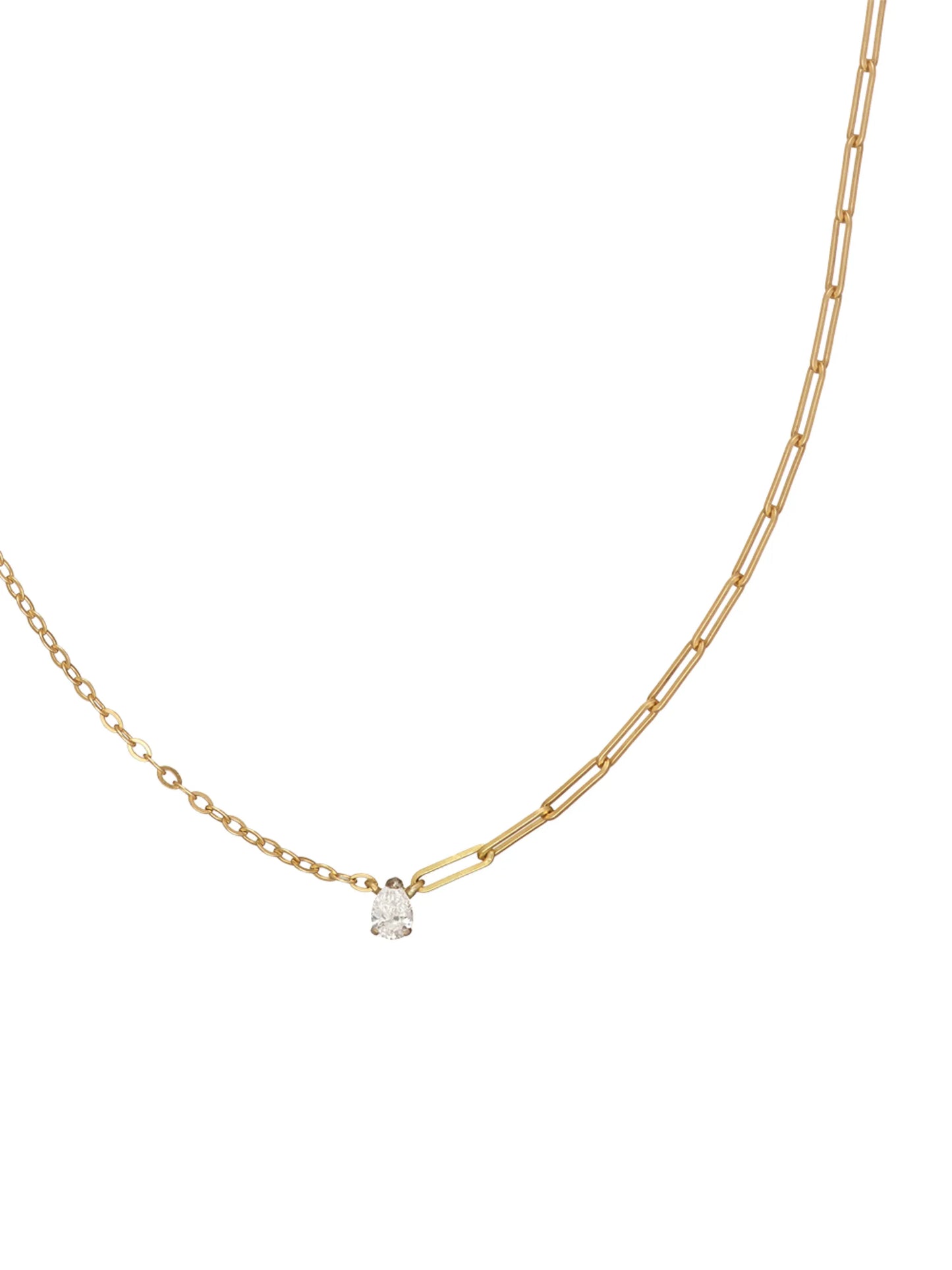 18kt yellow gold diamond necklace