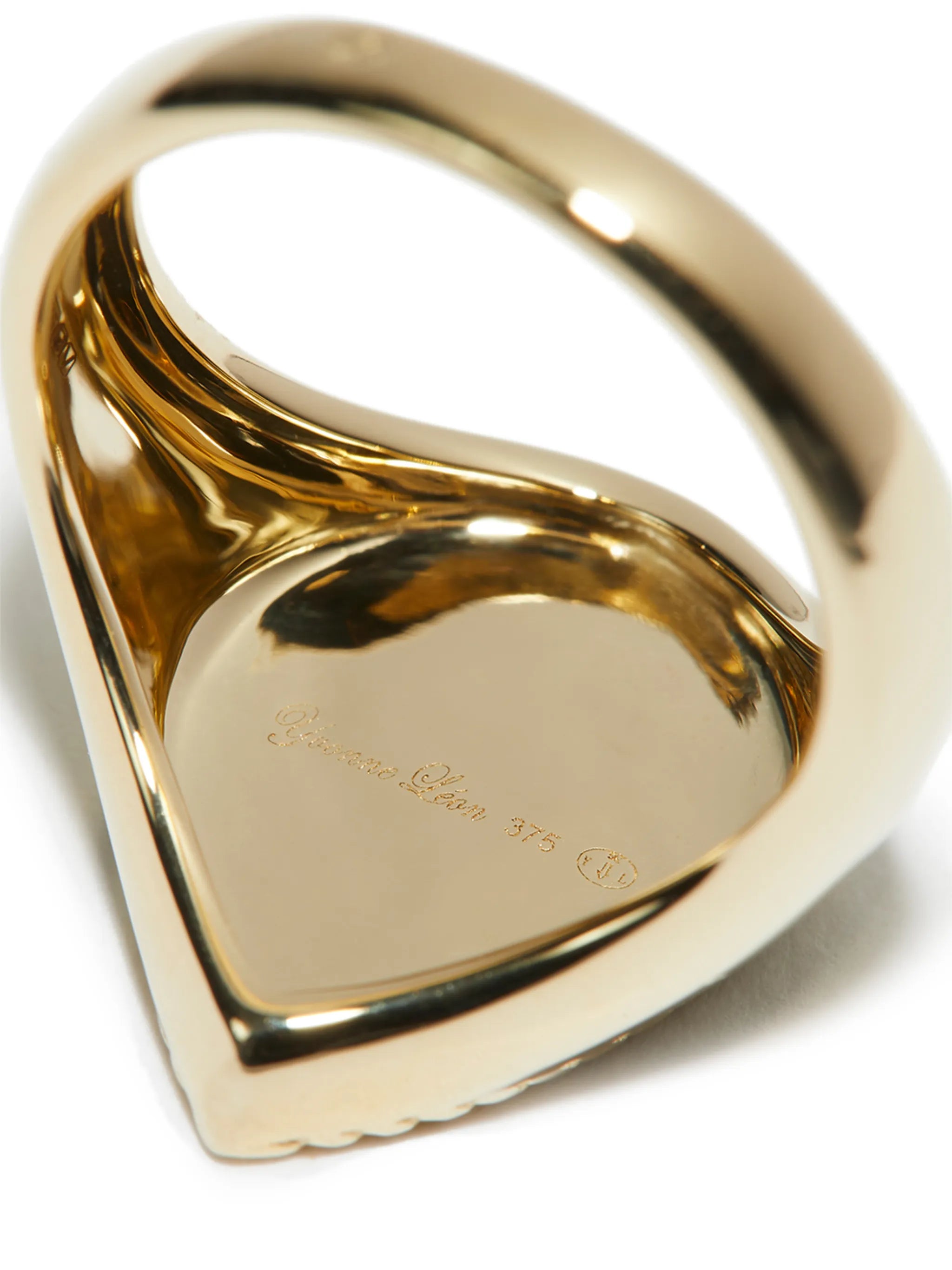 9kt yellow gold malachite ring