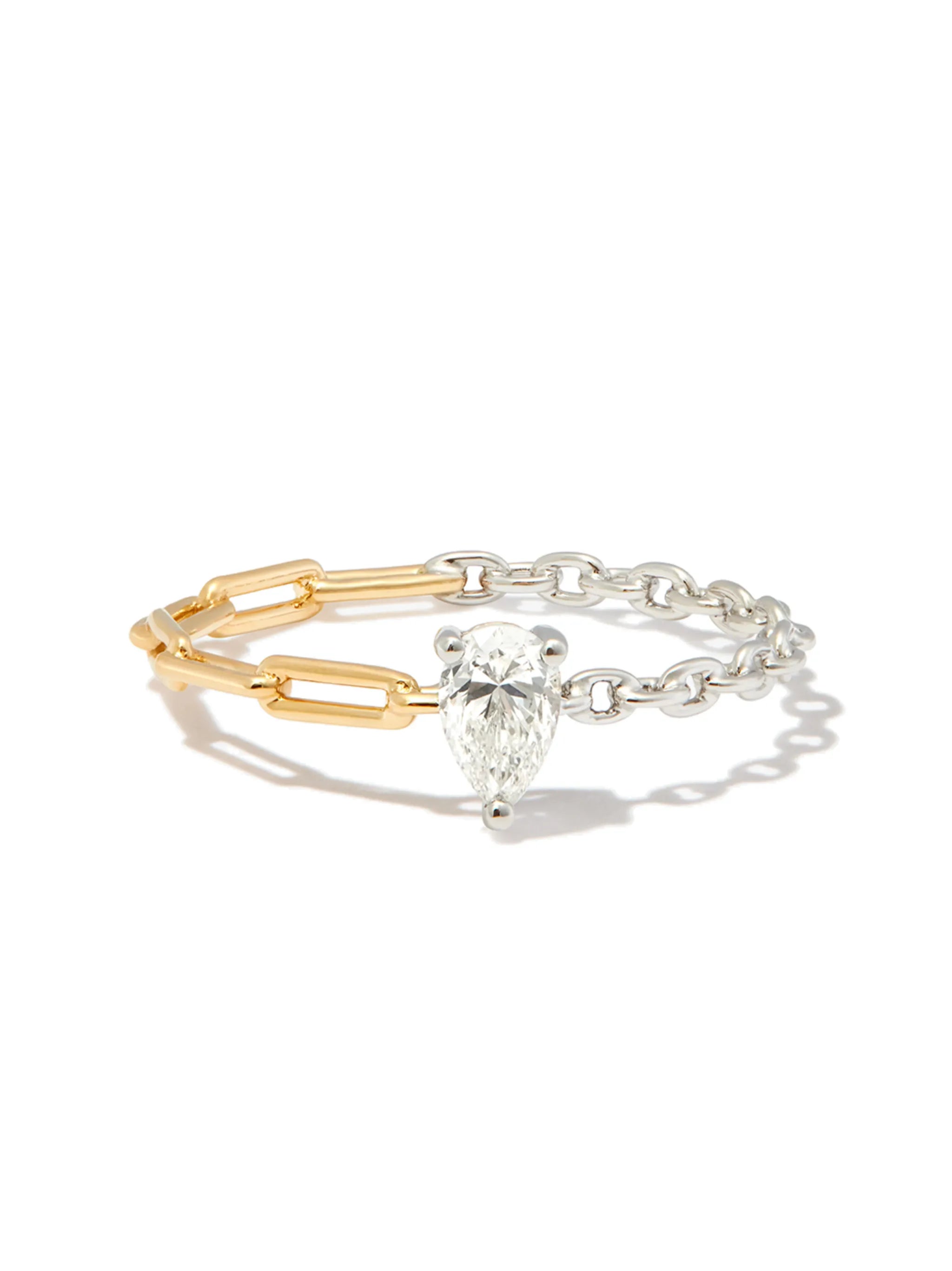 18kt yellow and white gold diamond ring