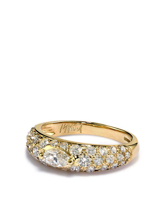 14kt gold marquise cut diamond ring
