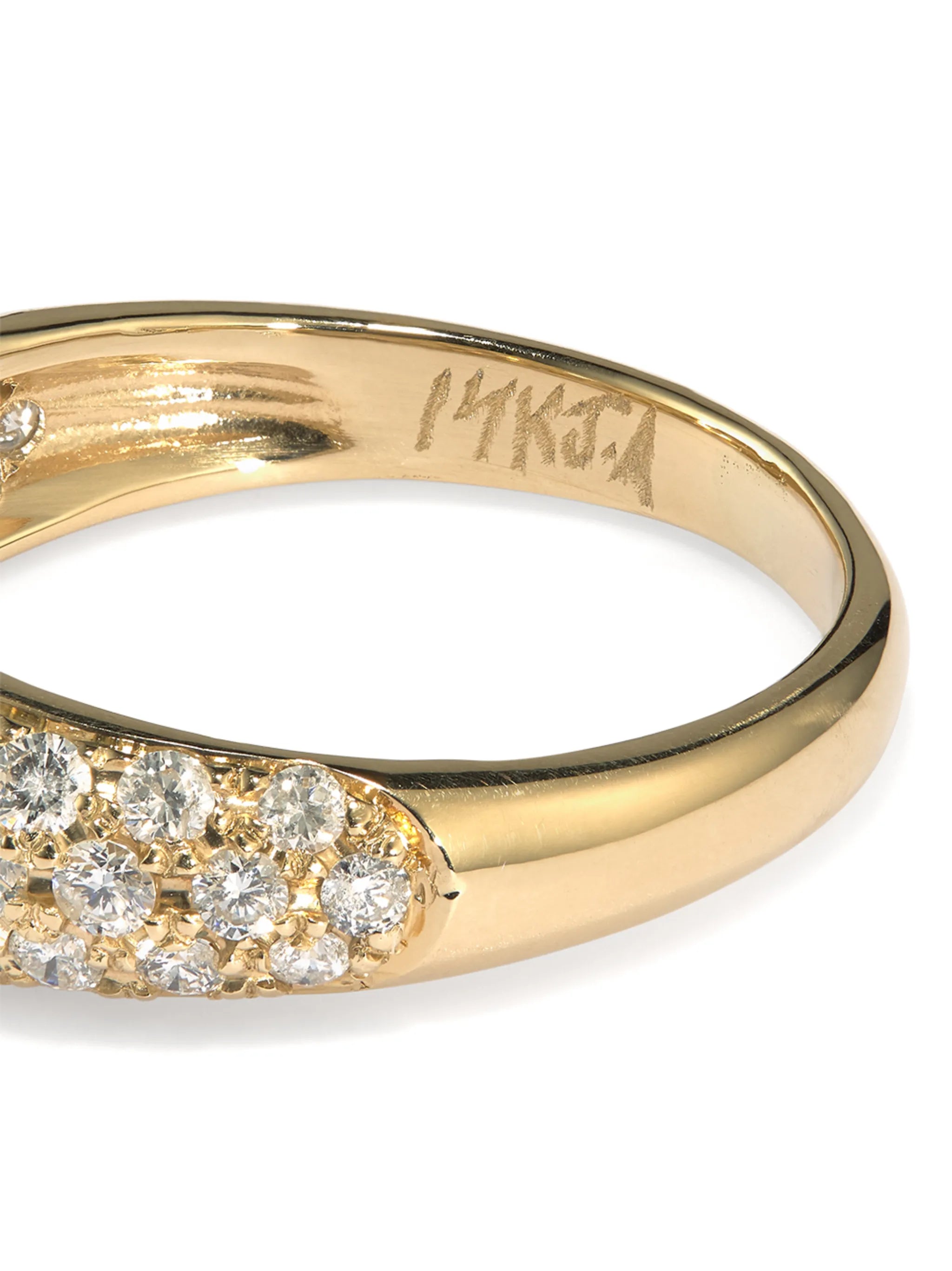 14kt gold marquise cut diamond ring
