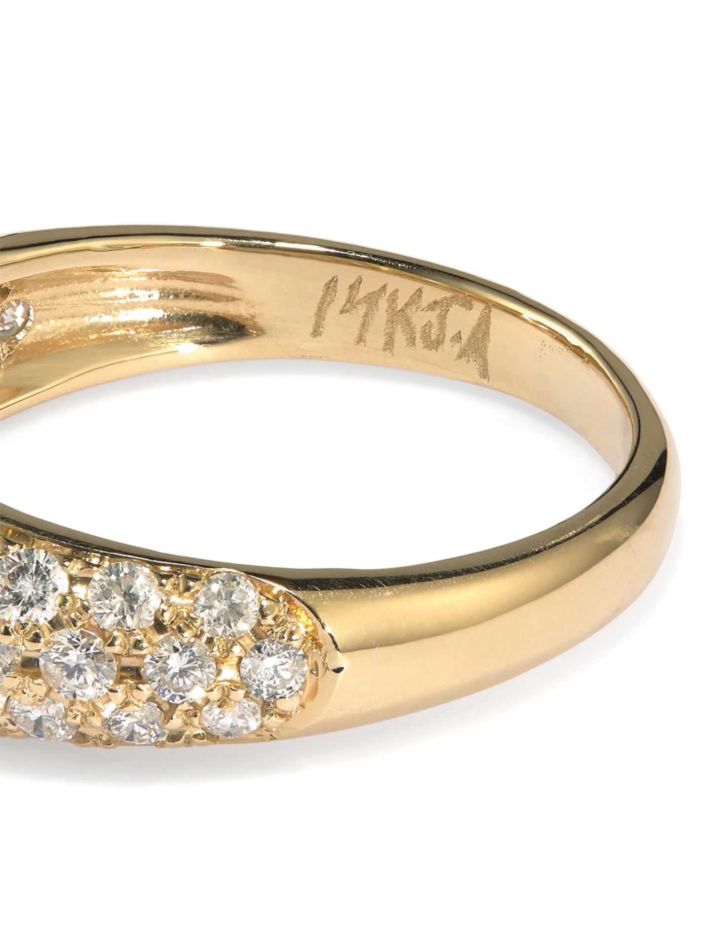 14kt gold marquise cut diamond ring