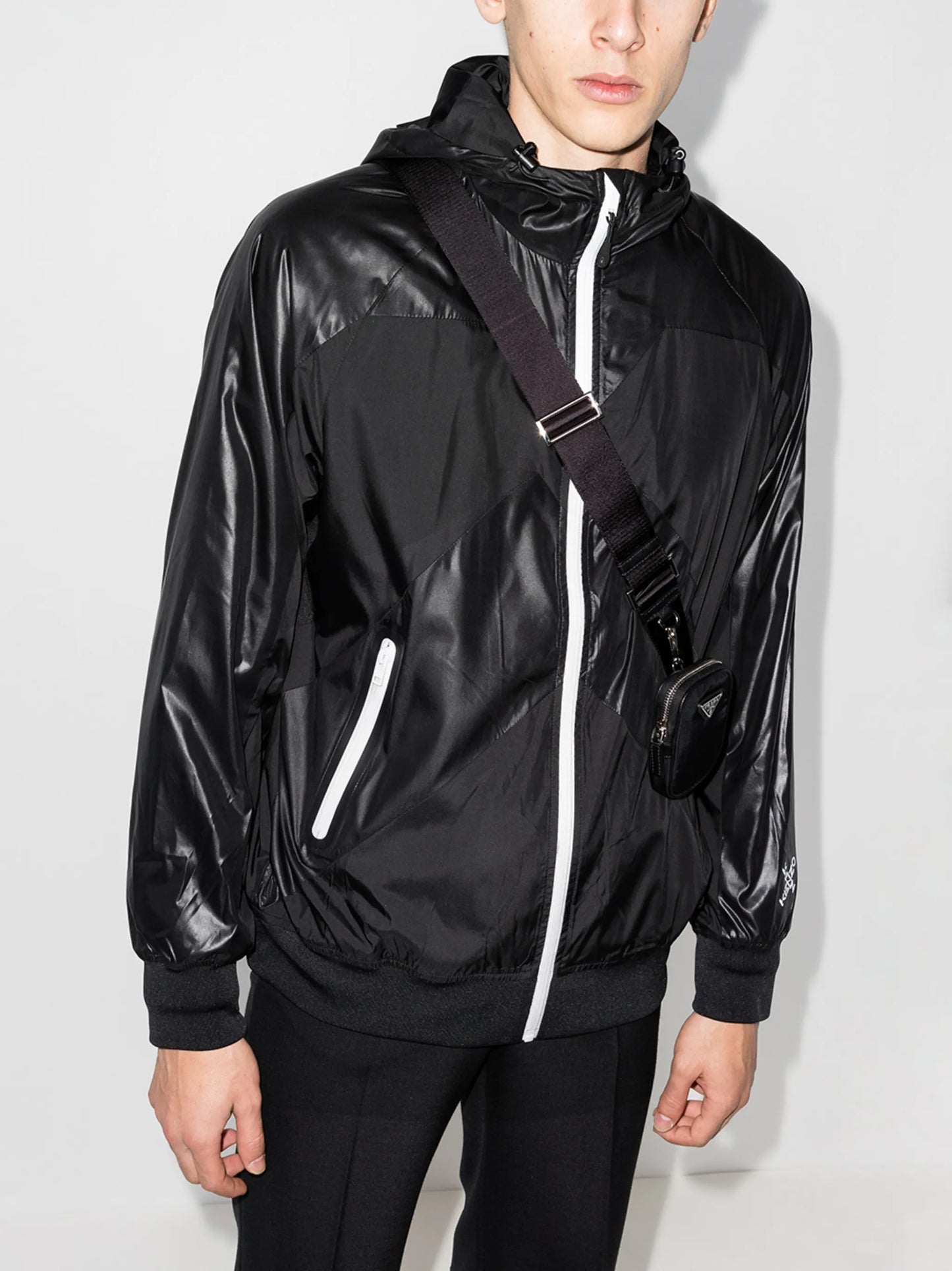 zip-up hooded jacket