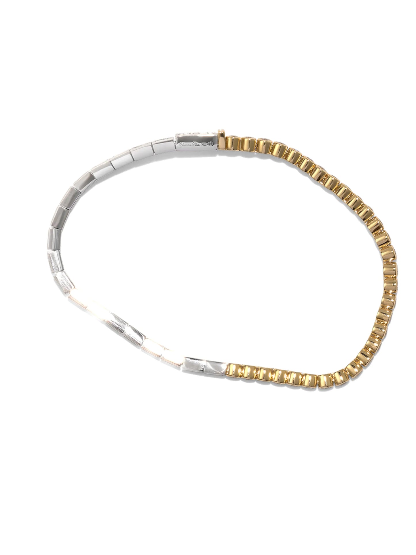 18K yellow gold two-tone bracelet