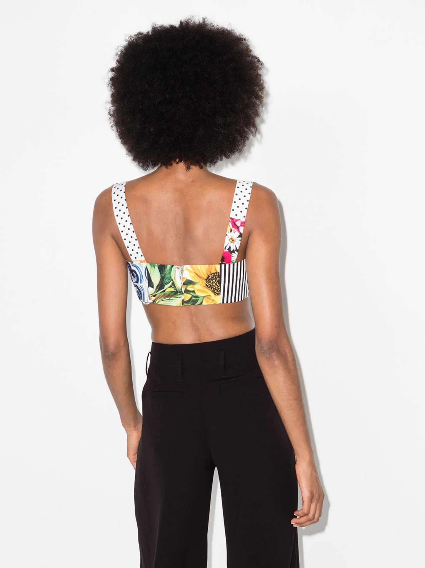 patchwork bustier top