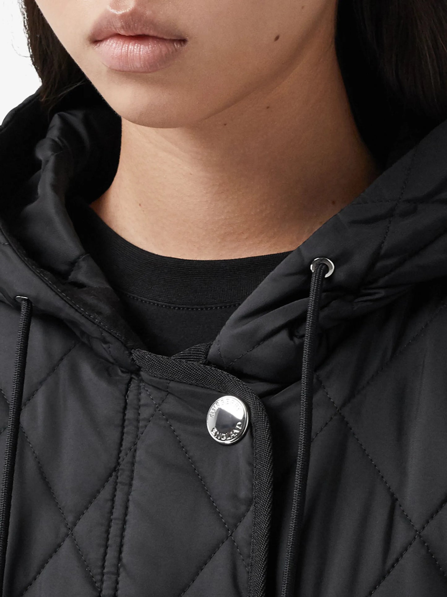 Roxby diamond-quilted mid-length coat