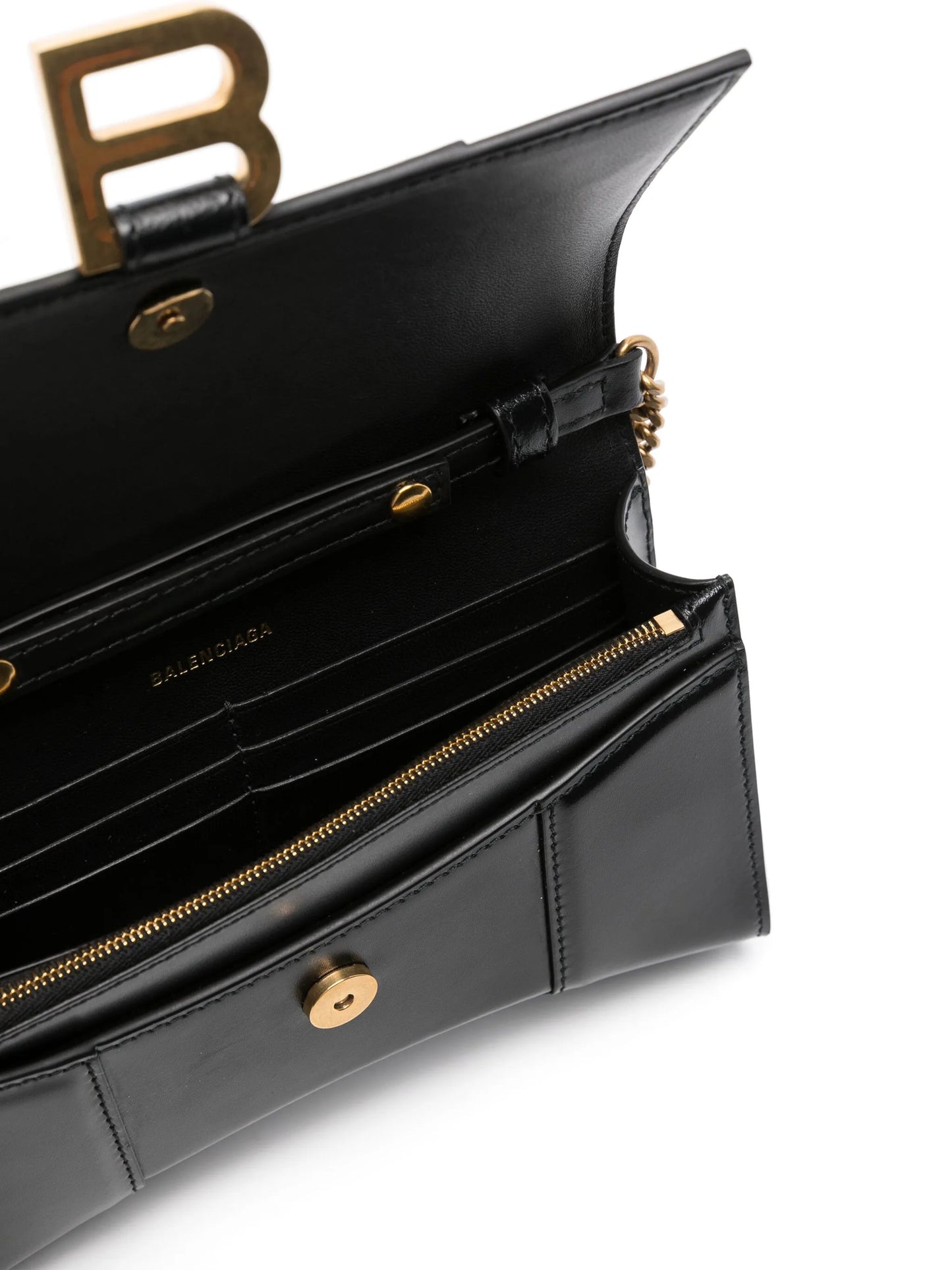 Hourglass leather wallet-on-chain