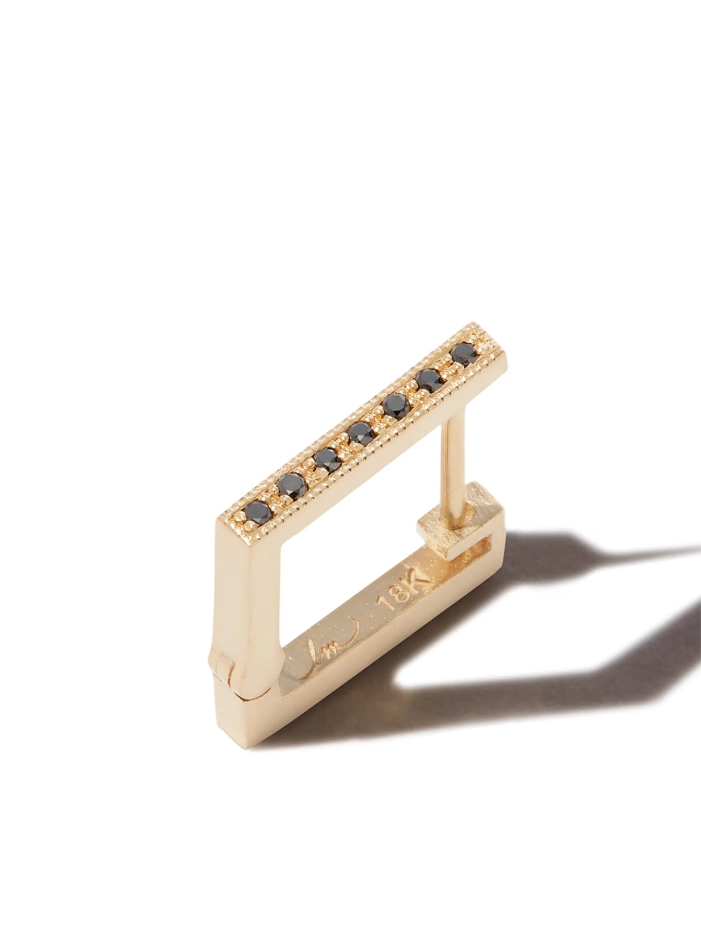 18kt yellow gold square earrings
