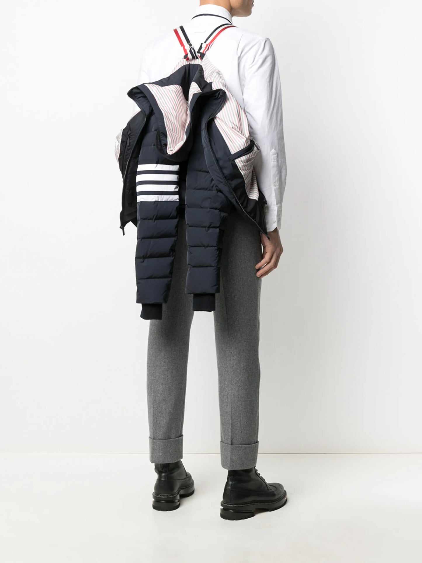 4-Bar stripe padded jacket