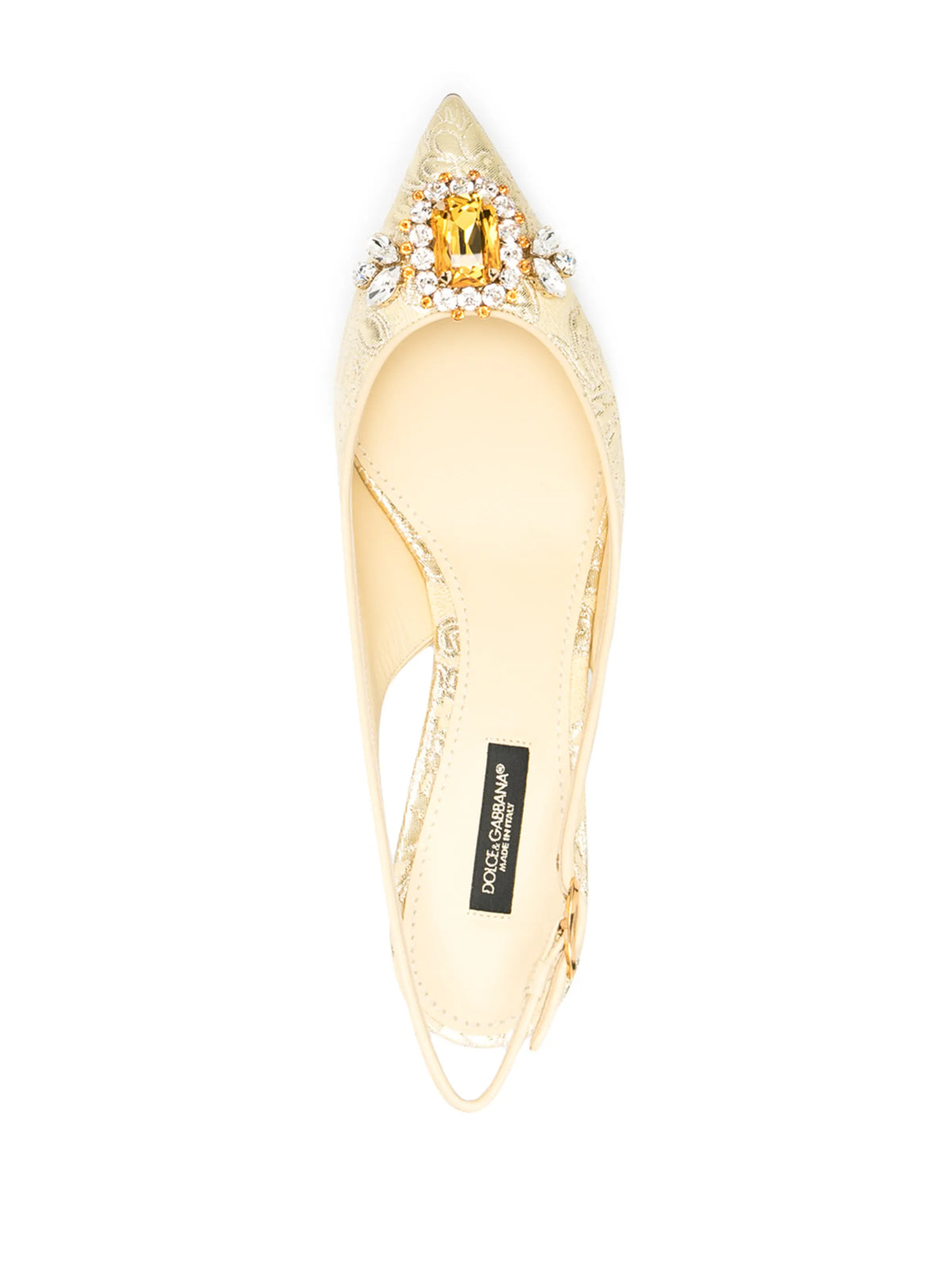 jacquard embellished low-heel pumps