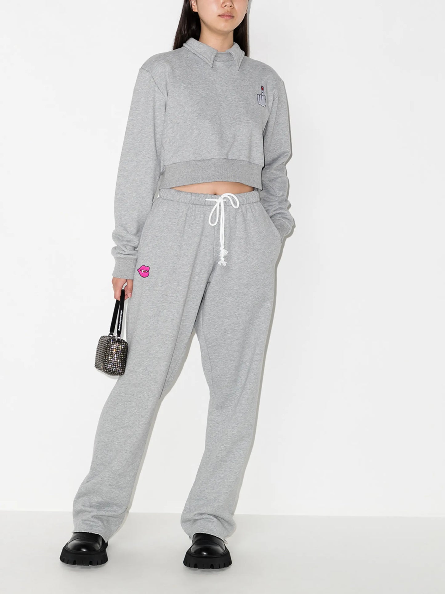 Wings detail cropped sweatshirt
