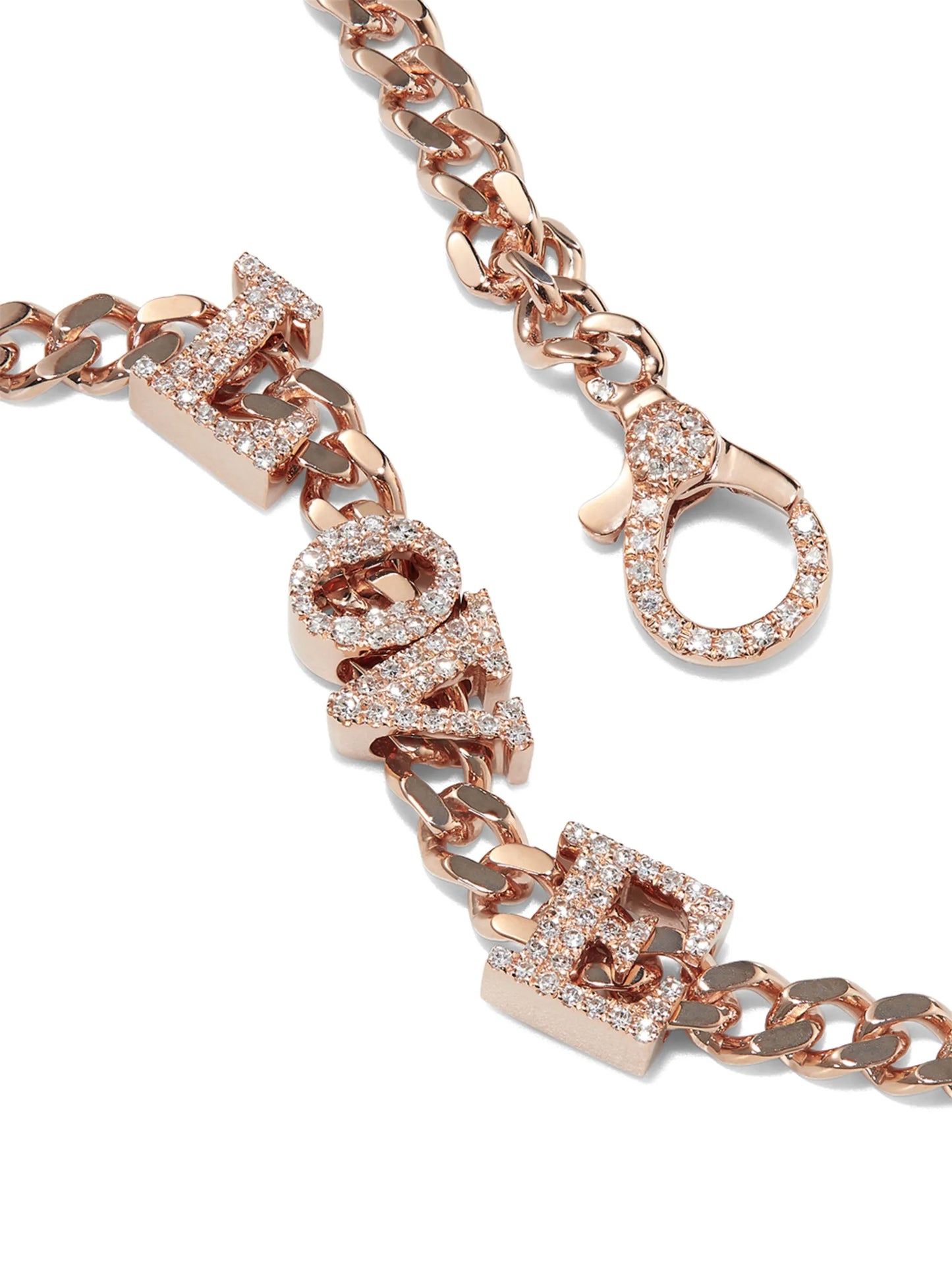 18K rose gold Love diamond bracelet