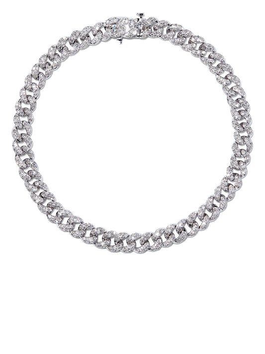 18K white gold and diamond pavé bracelet