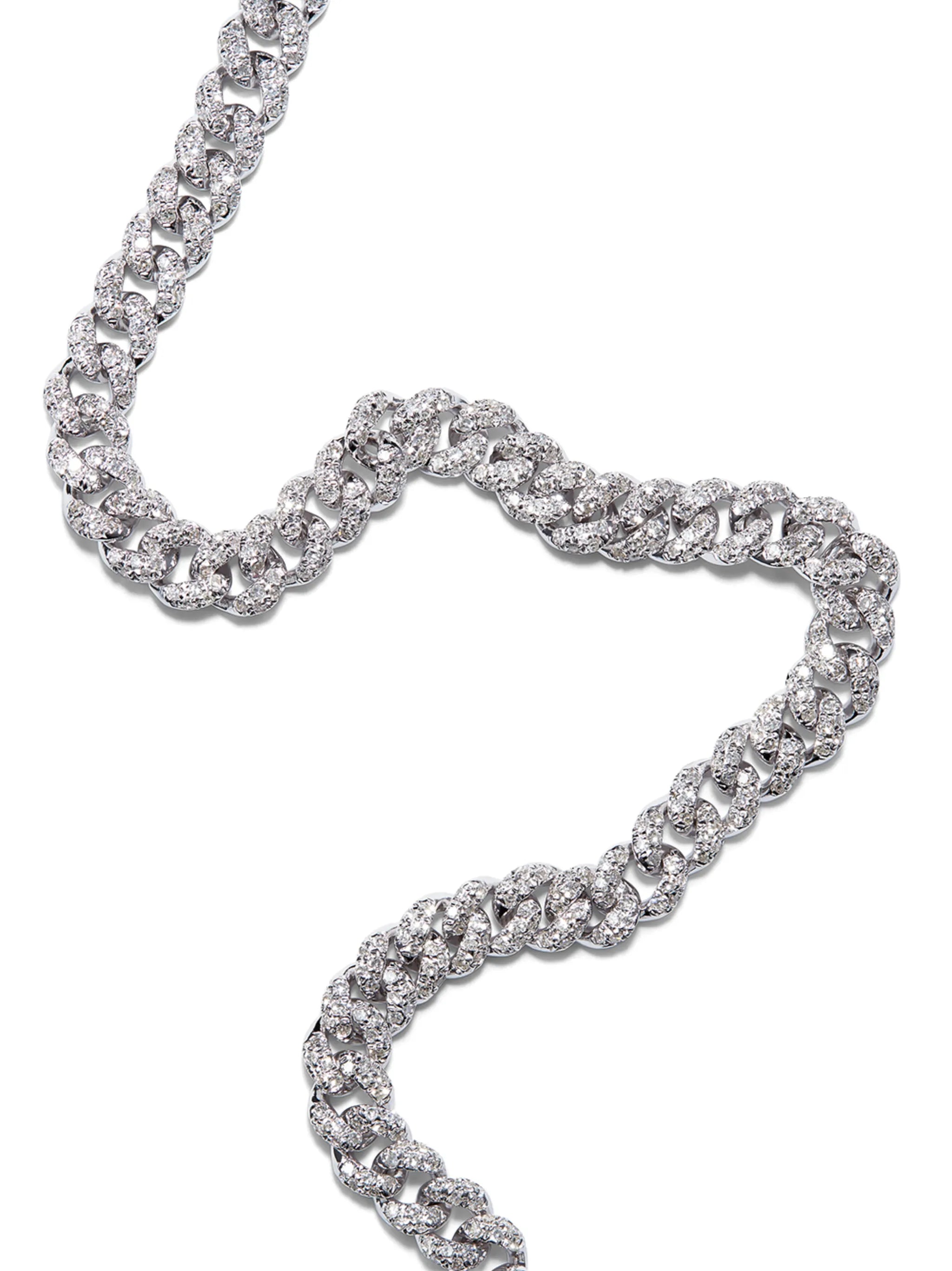18K white gold and diamond pavé bracelet