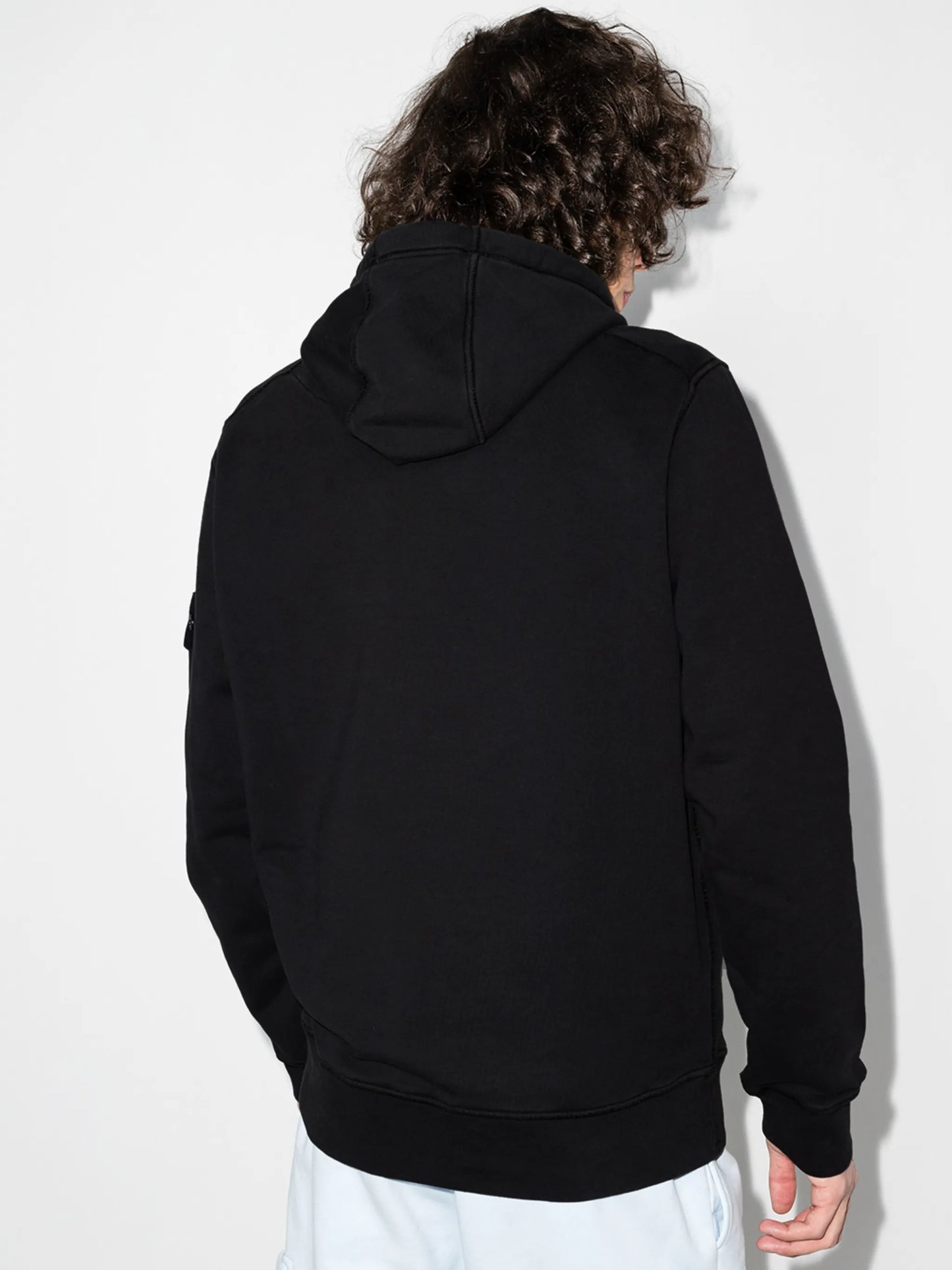 logo-patch cotton hoodie