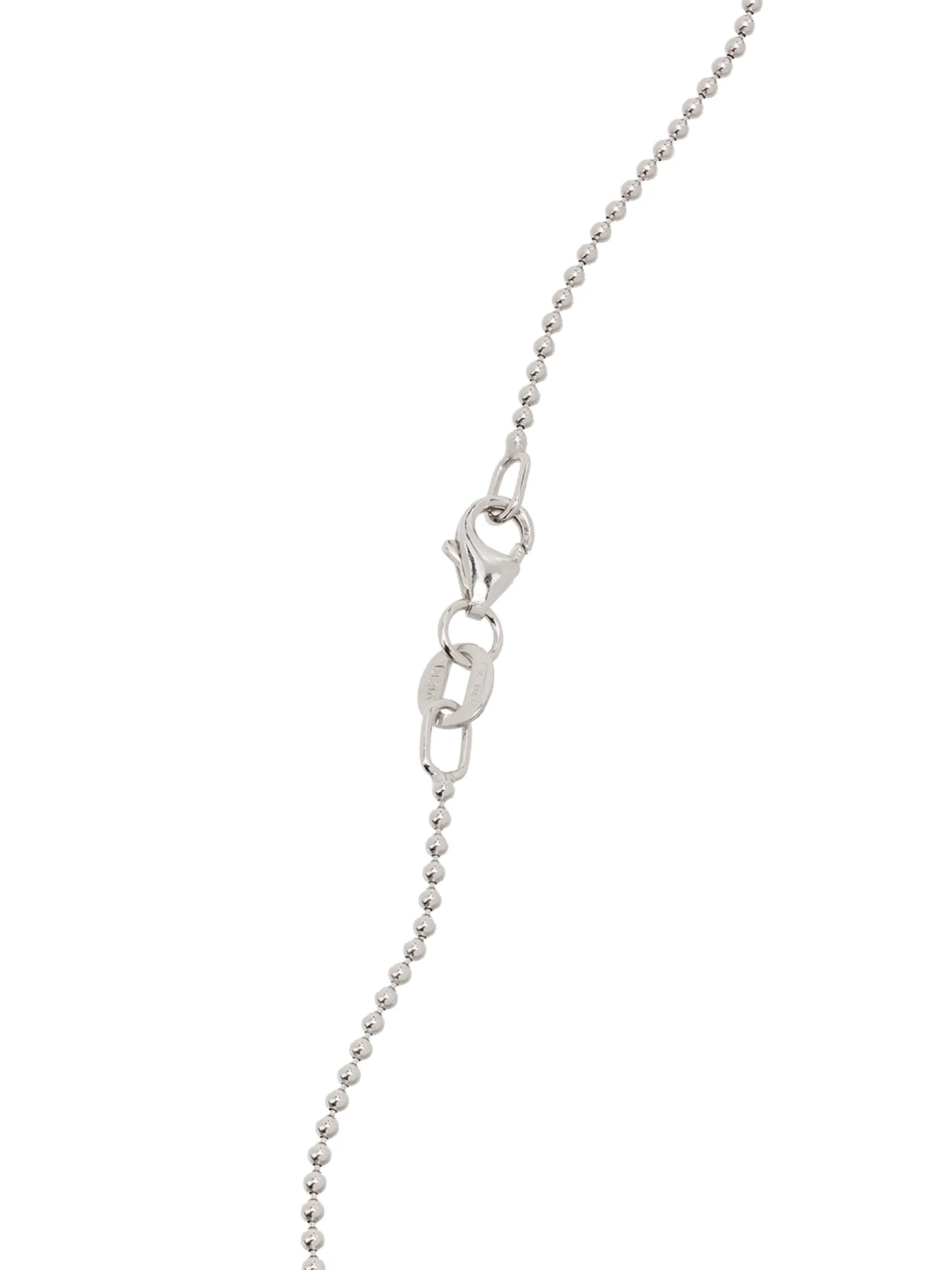 18kt white gold geometric-pendant necklace