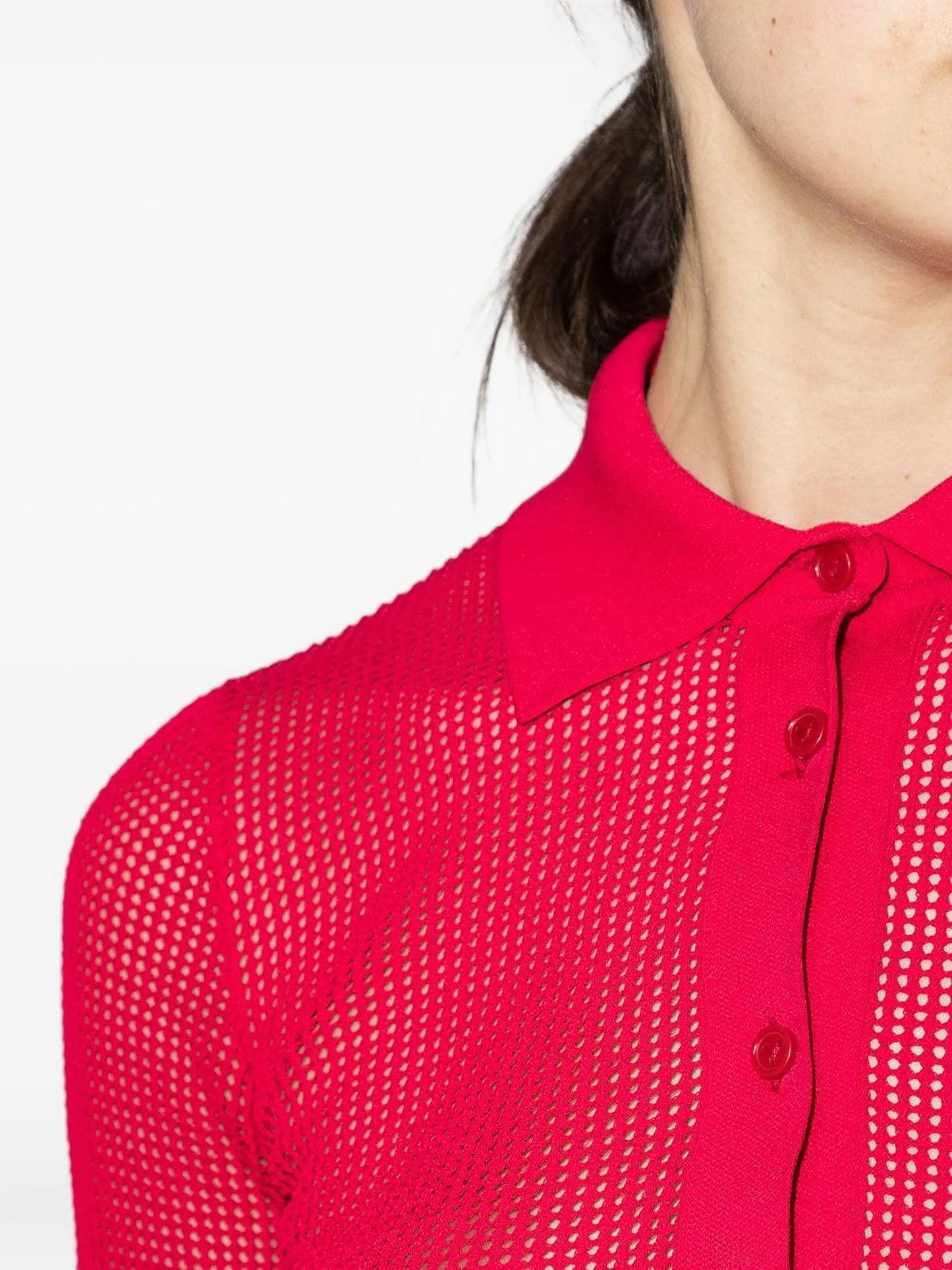 mesh long-sleeve shirt