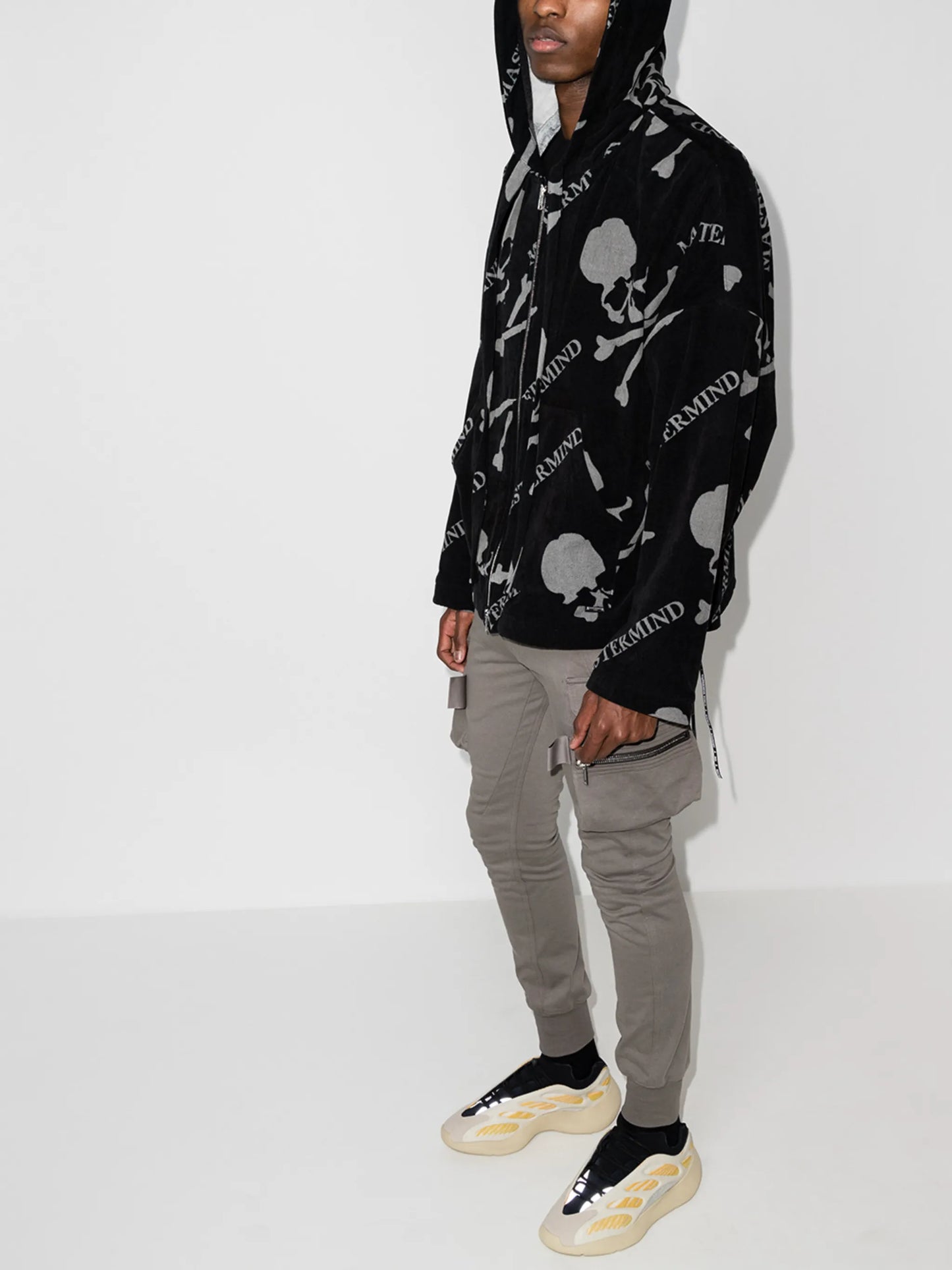 logo-print drawstring hoodie