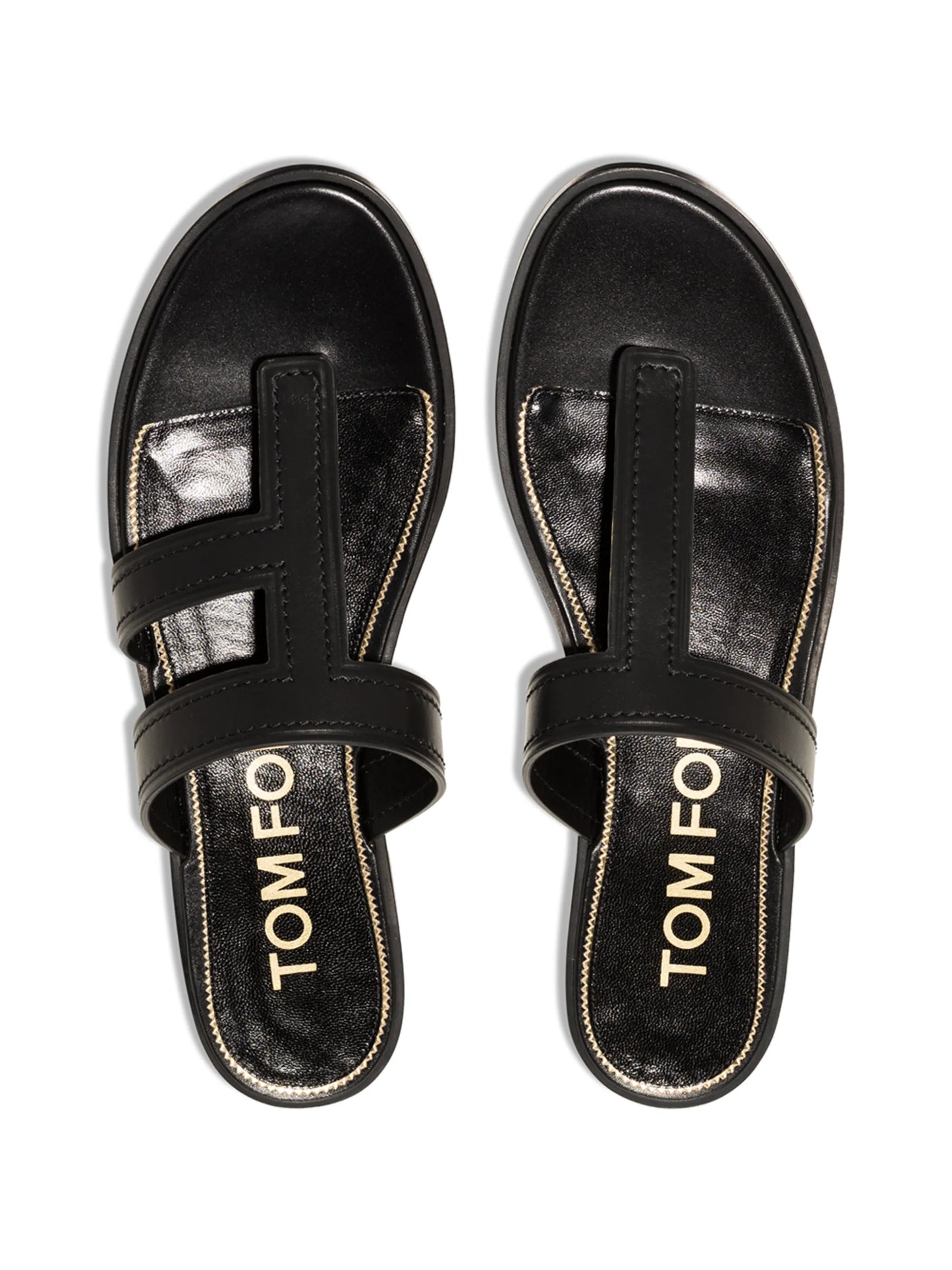 T F logo sandals