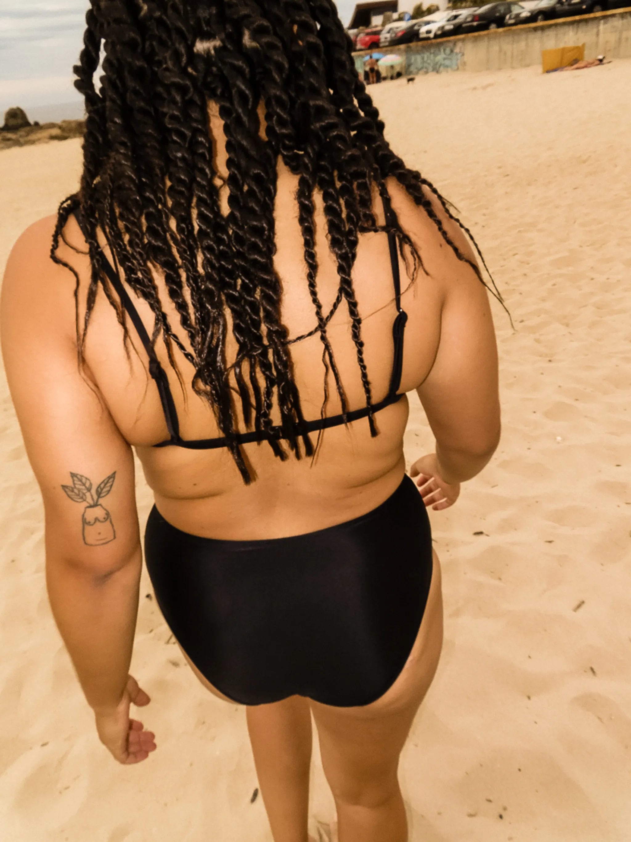 Petite triangle-cup bikini top