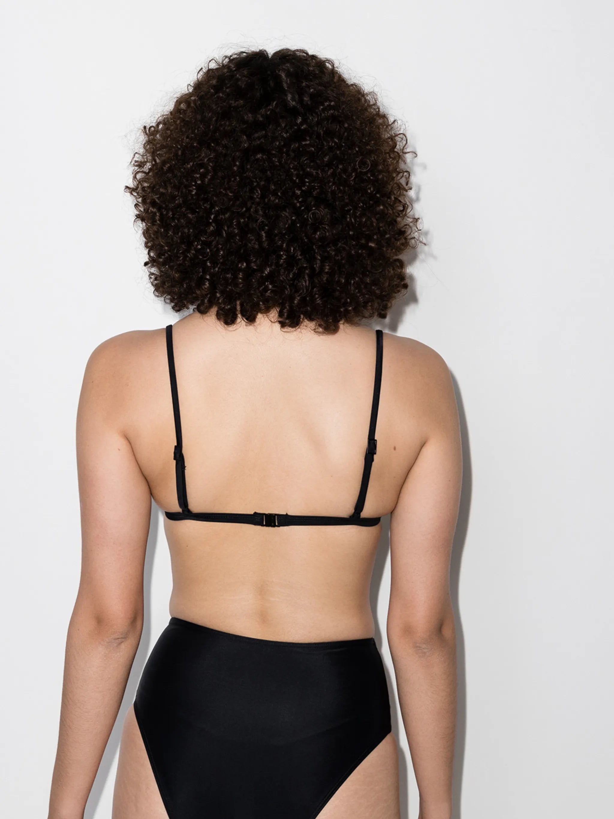 Petite triangle-cup bikini top