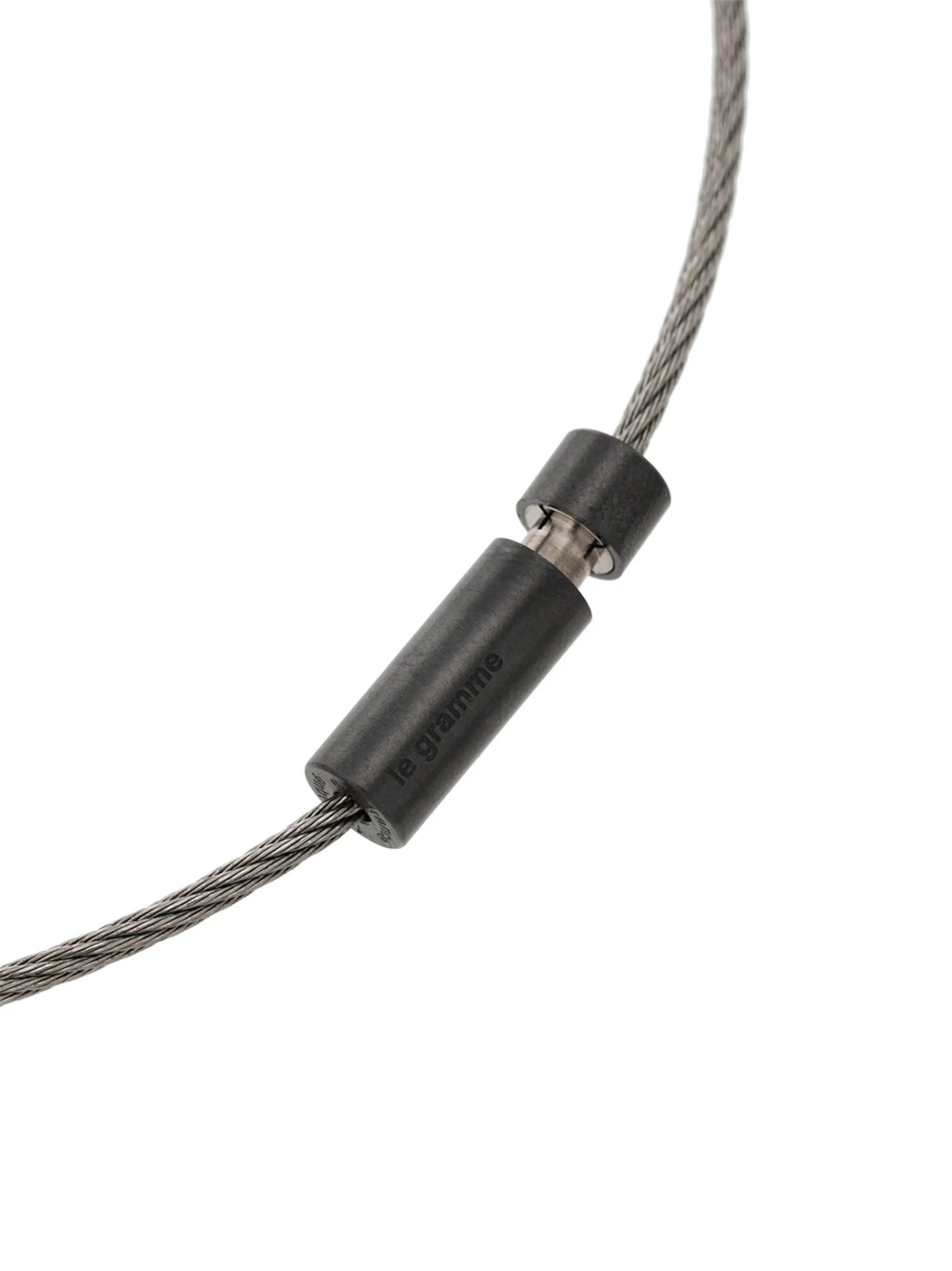 7g brushed double cable bracelet