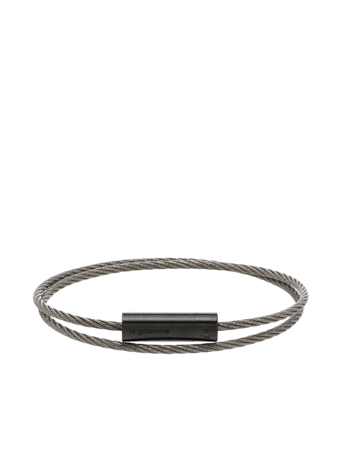 7g brushed double cable bracelet