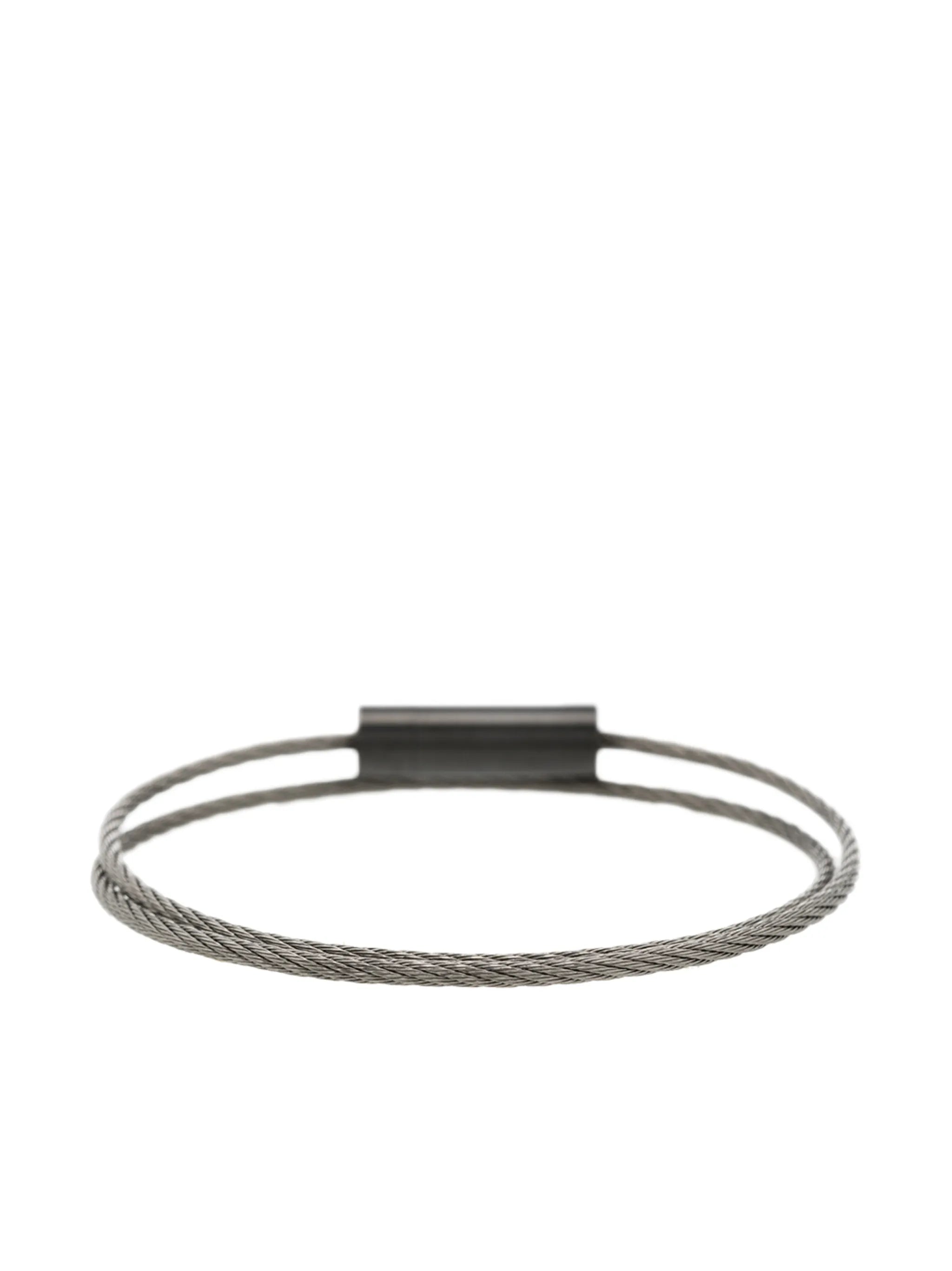 7g brushed double cable bracelet