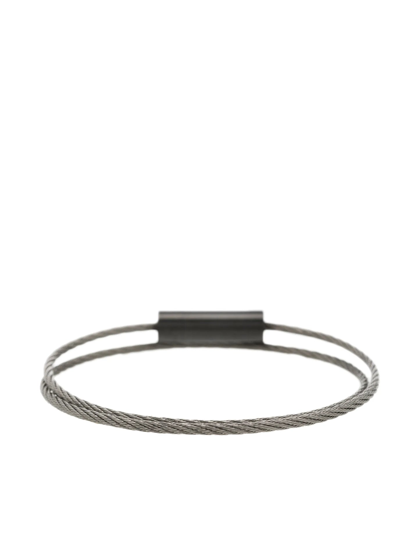 7g brushed double cable bracelet