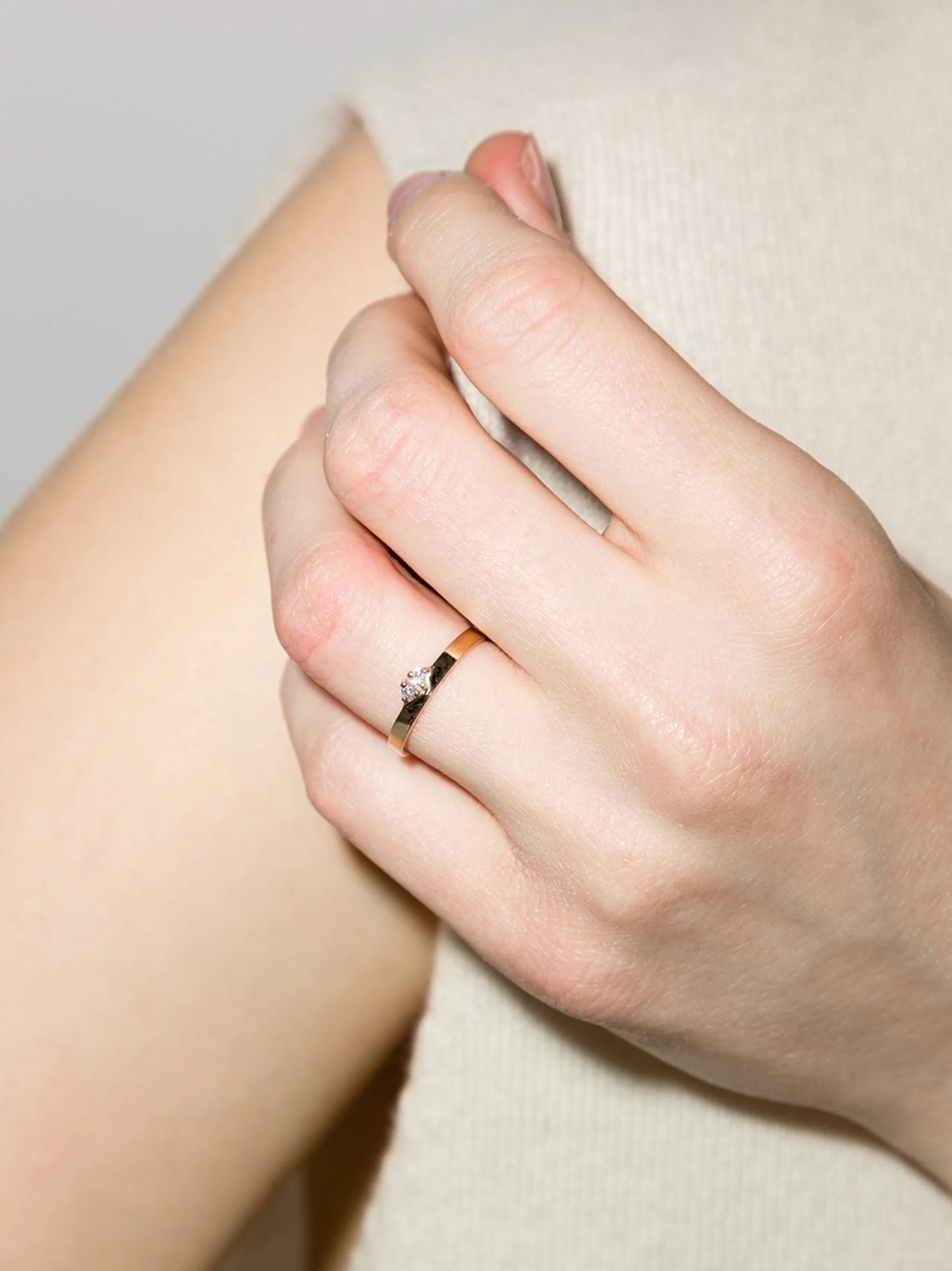 14kt yellow gold Overton diamond band ring