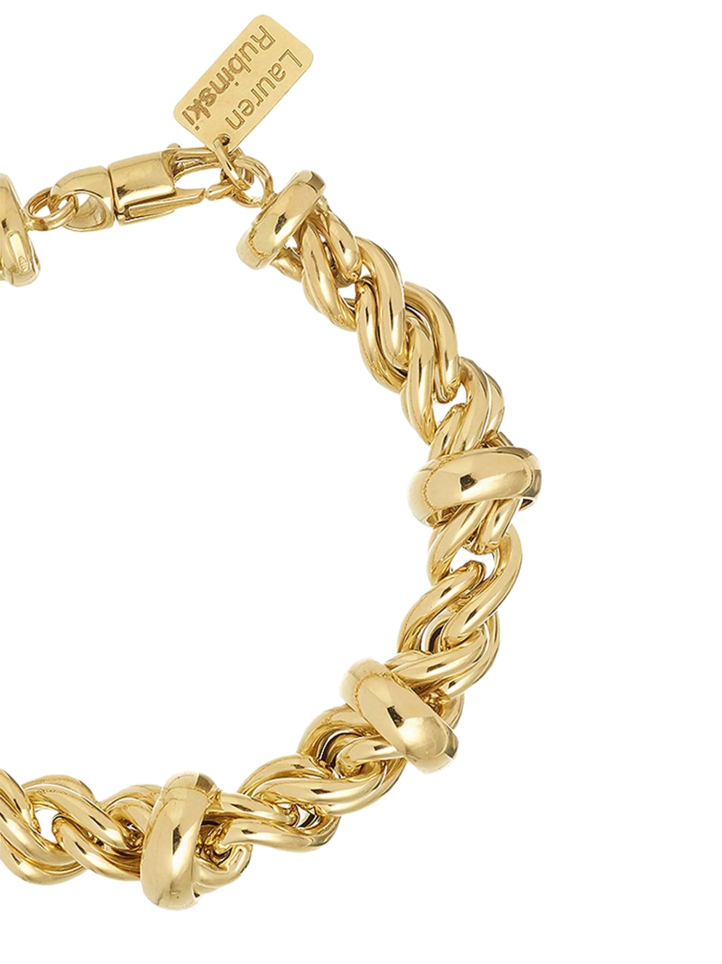 14kt yellow gold rope-chain bracelet