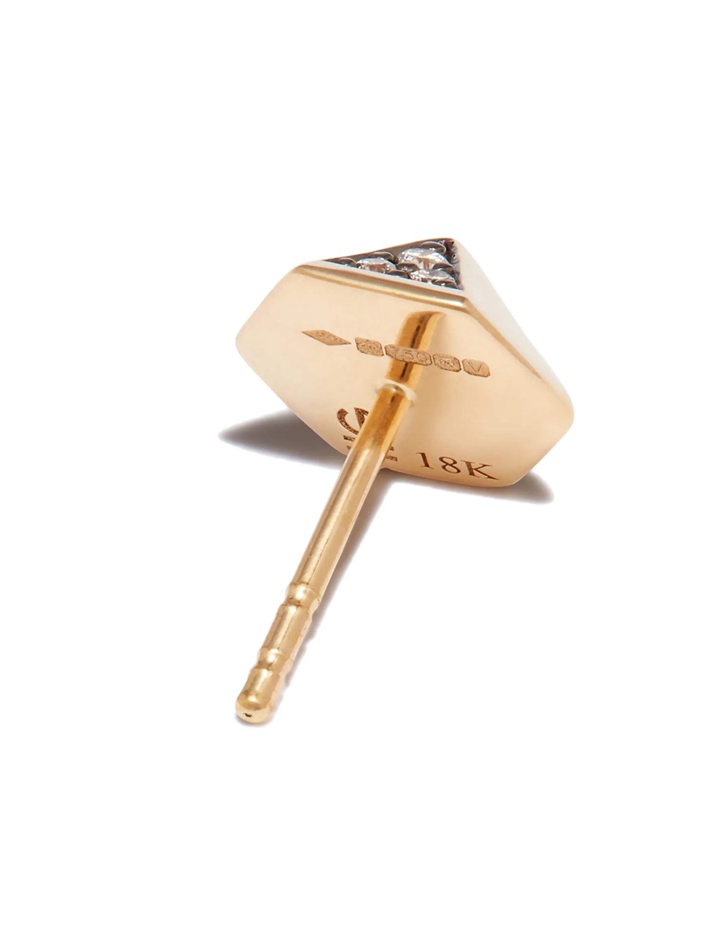 18kt yellow gold hexagon earrings
