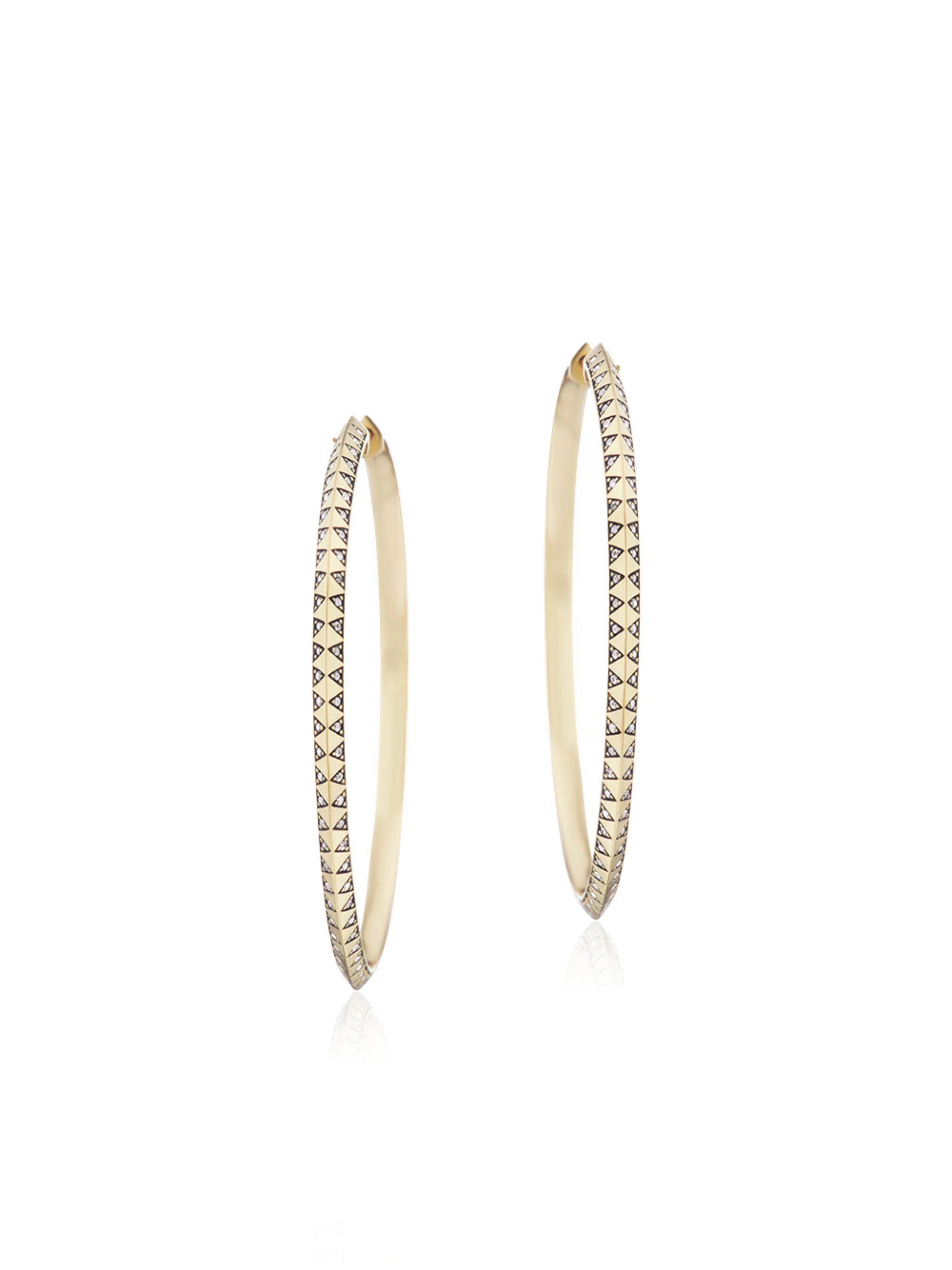 18kt yellow gold hoop earrings