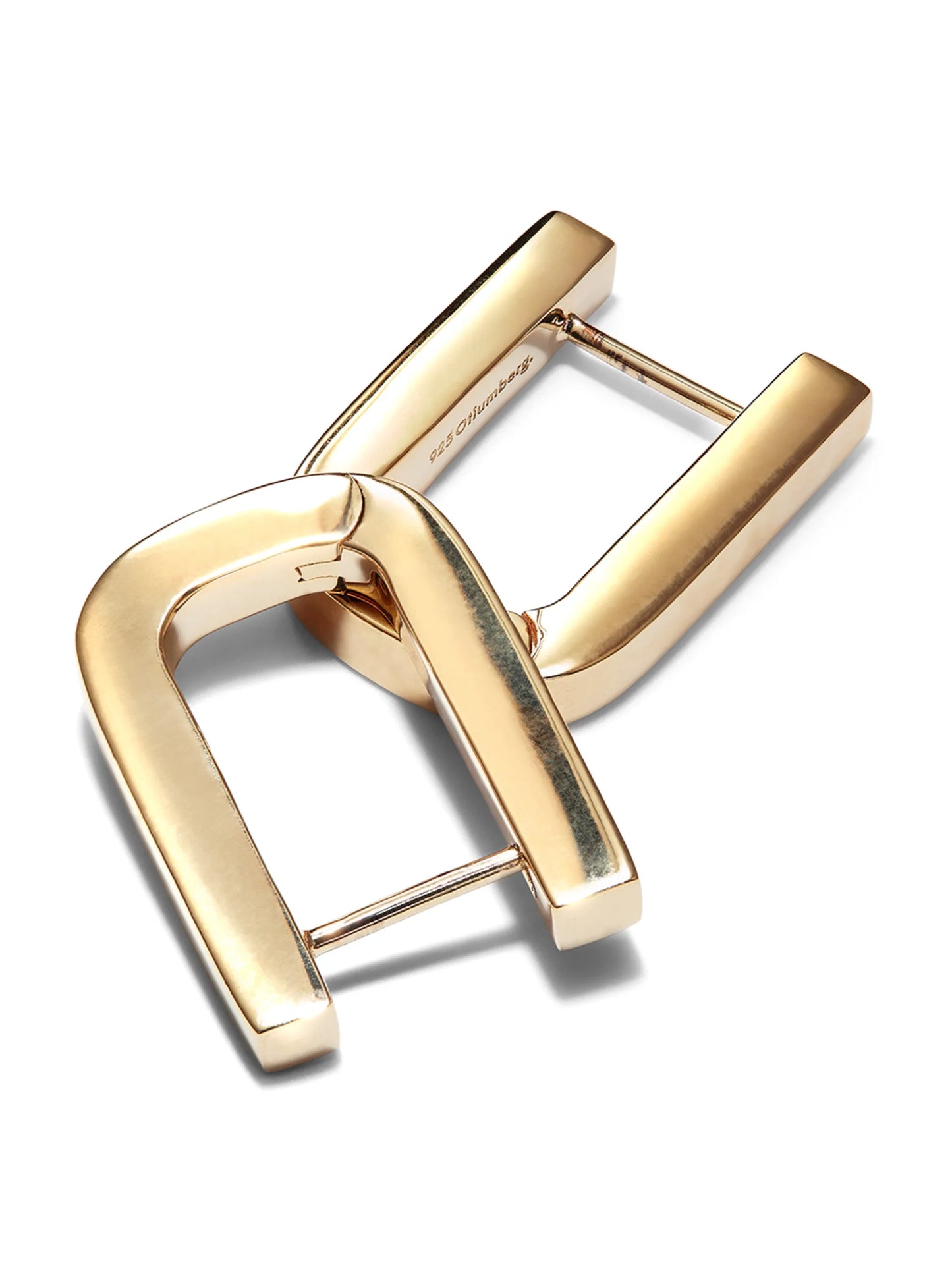 14K gold vermeil chunky hoop earrings