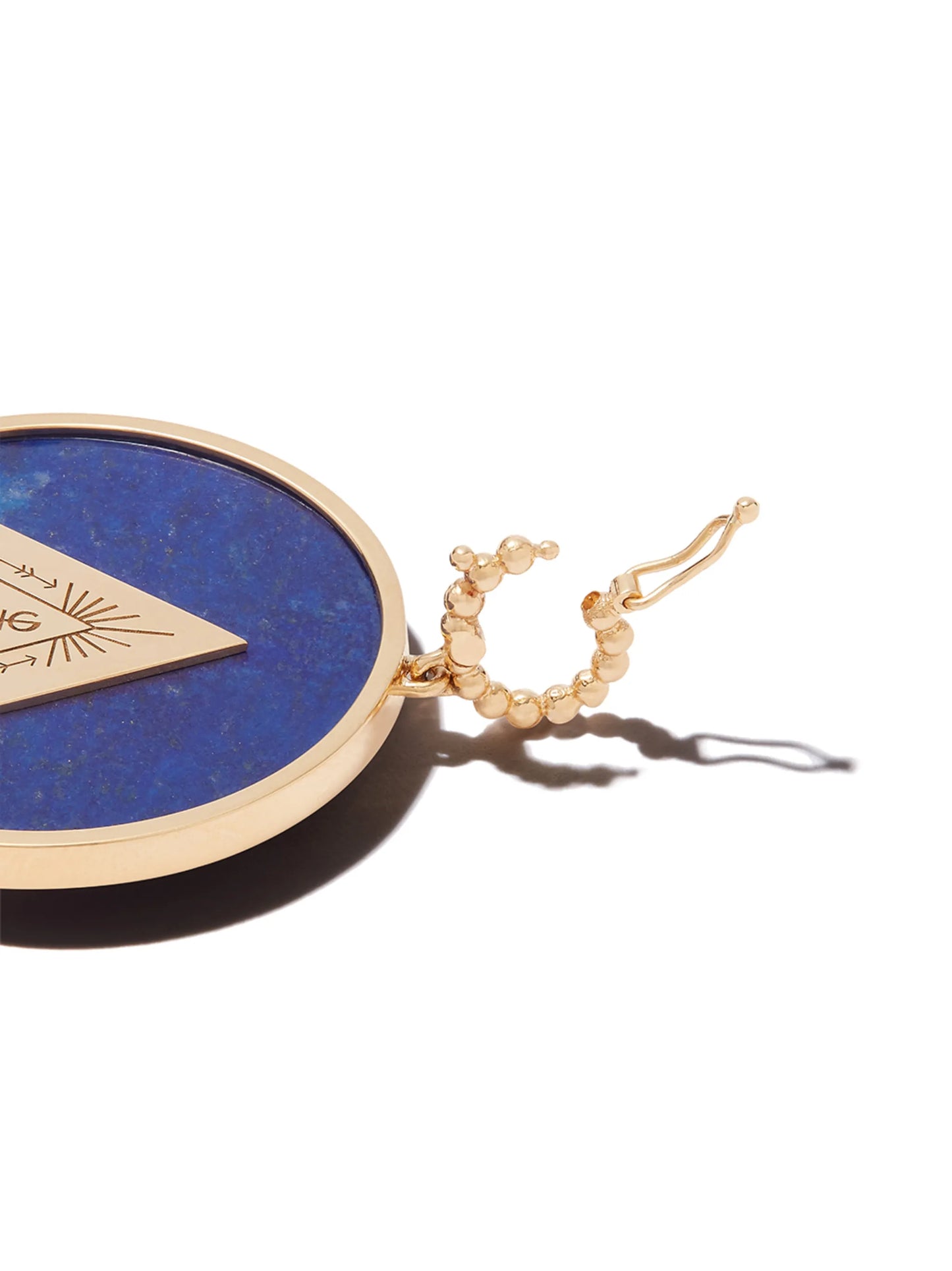 18kt yellow gold lapis lazuli pendant