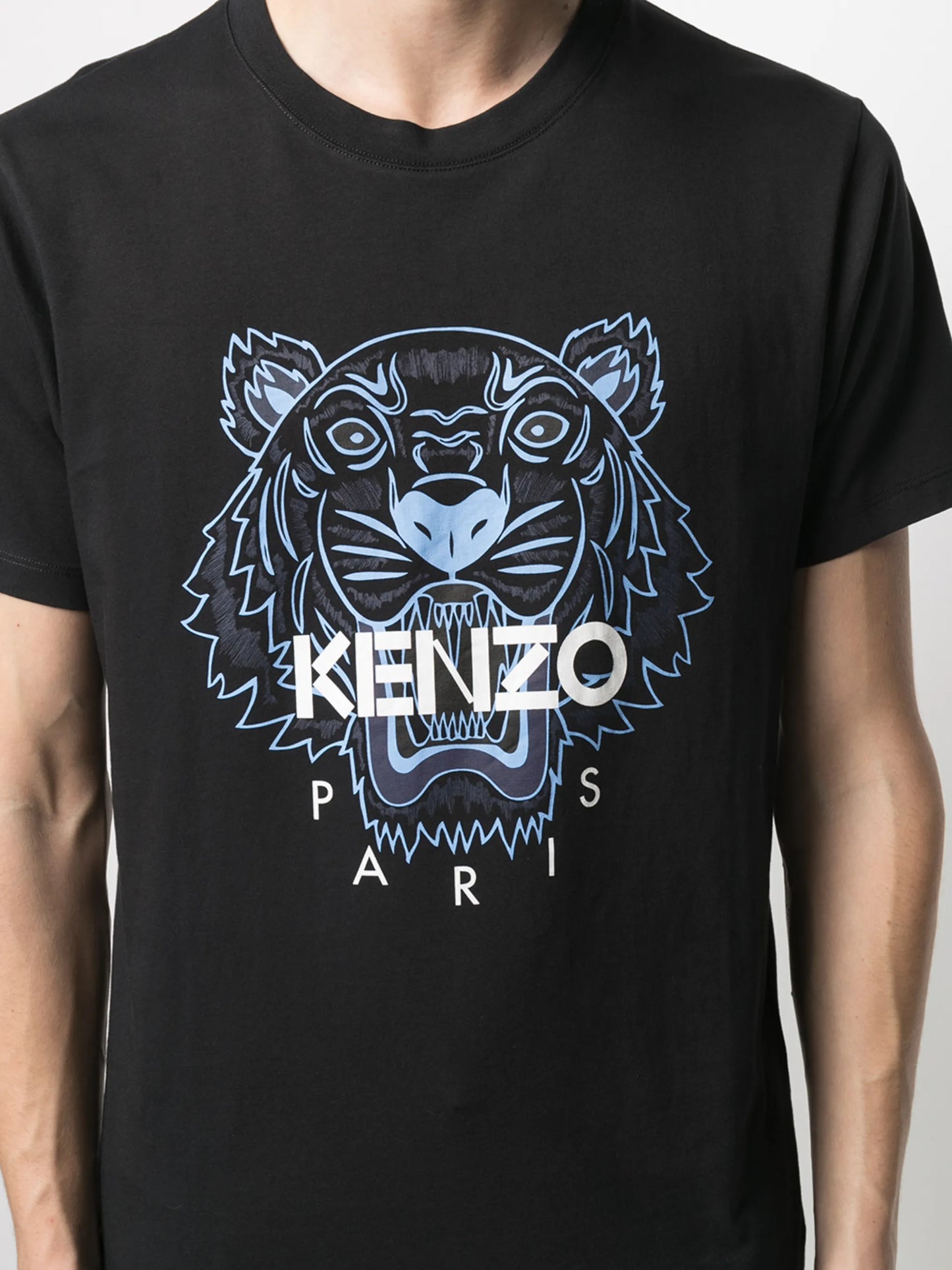 Tiger motif logo-print T-shirt