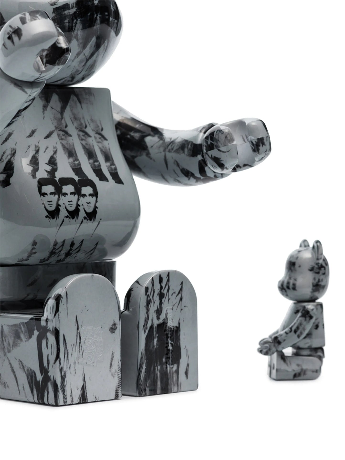 Bearbrick Andy Warhol Elvis set (two piece)