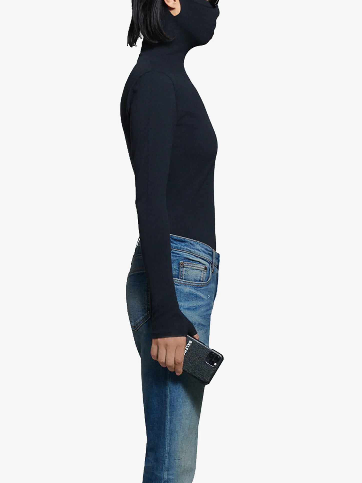 faded-effect flared jeans
