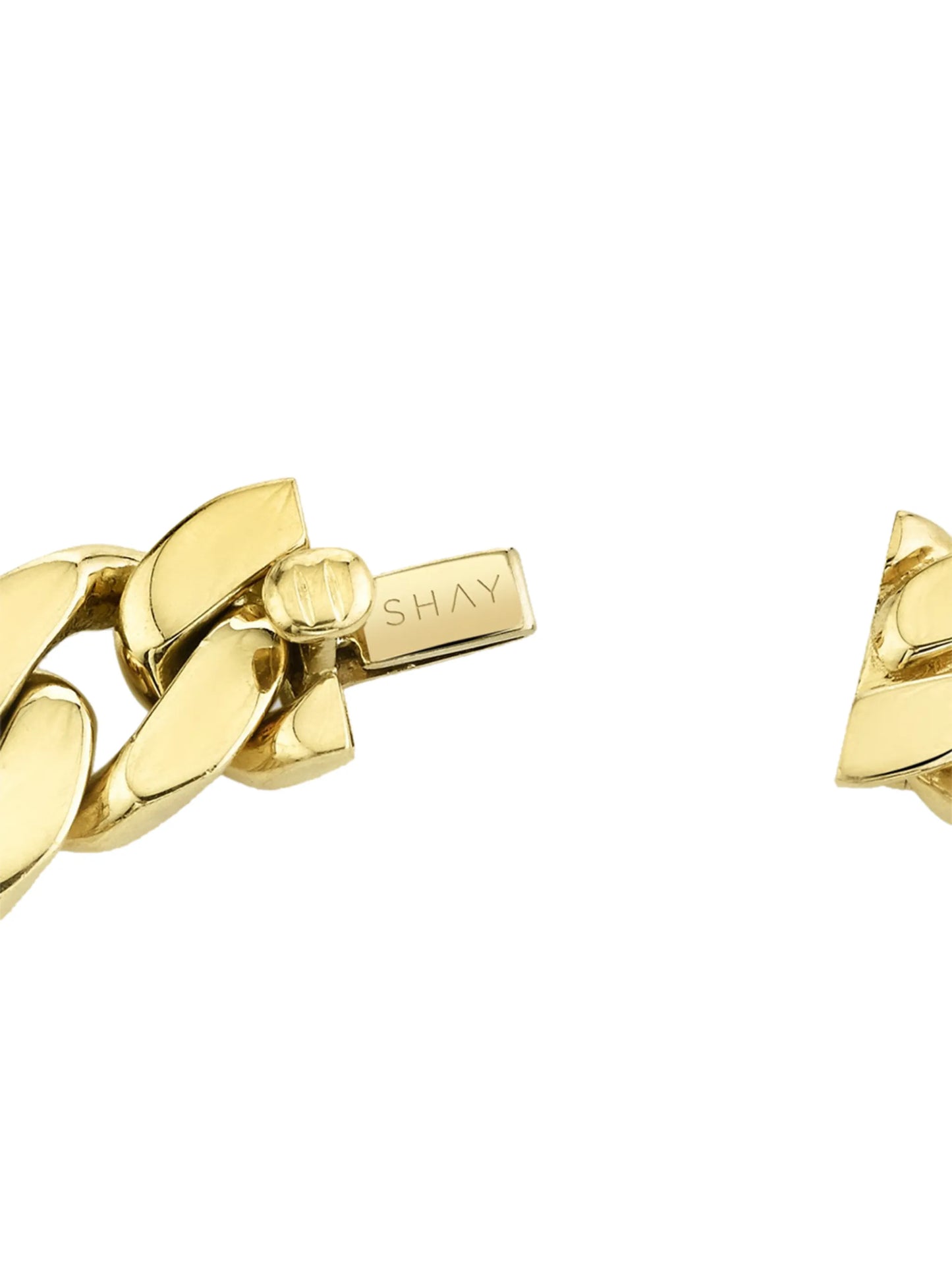 18K yellow gold flat link bracelet