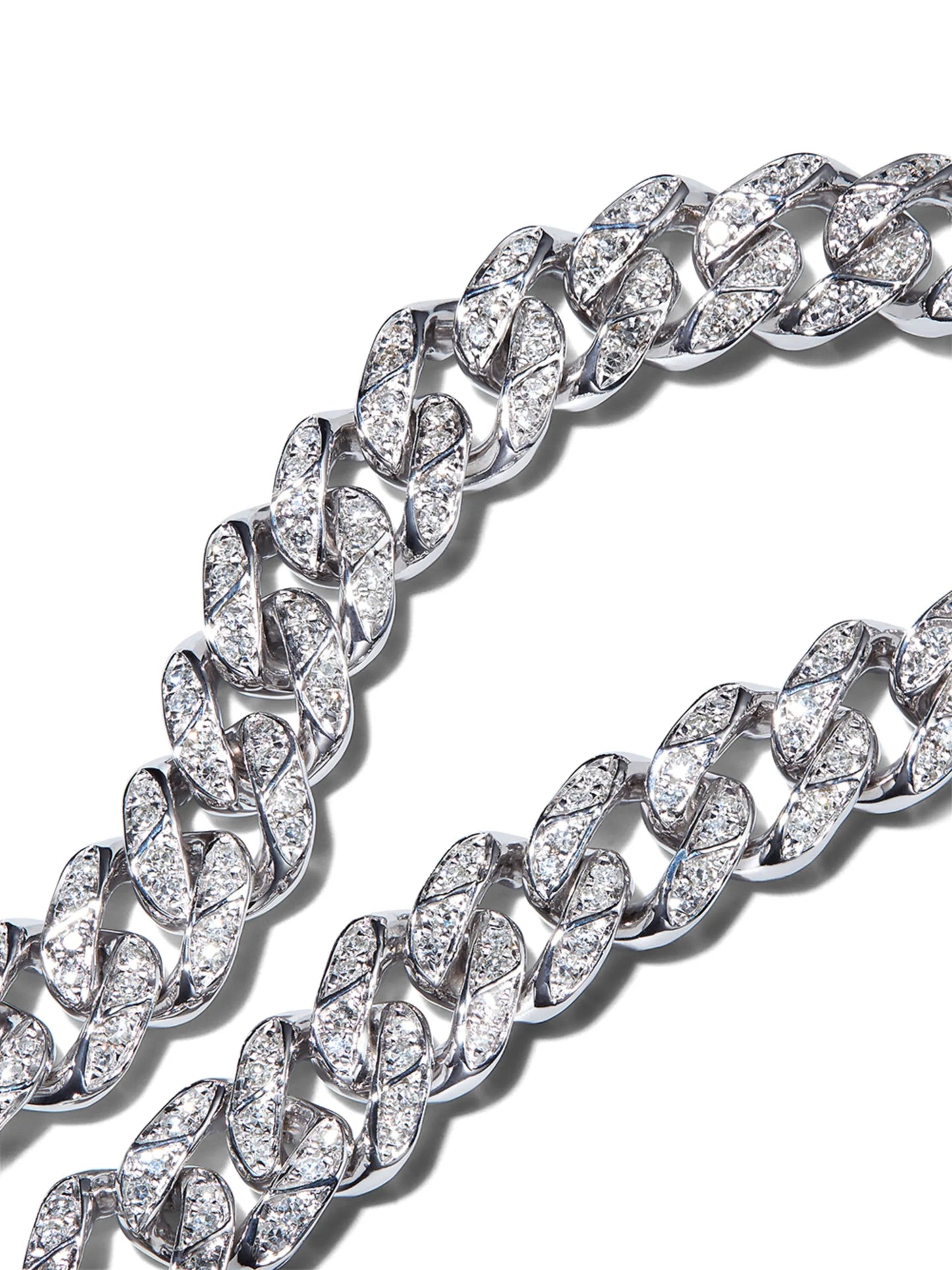 18K white gold diamond chain bracelet