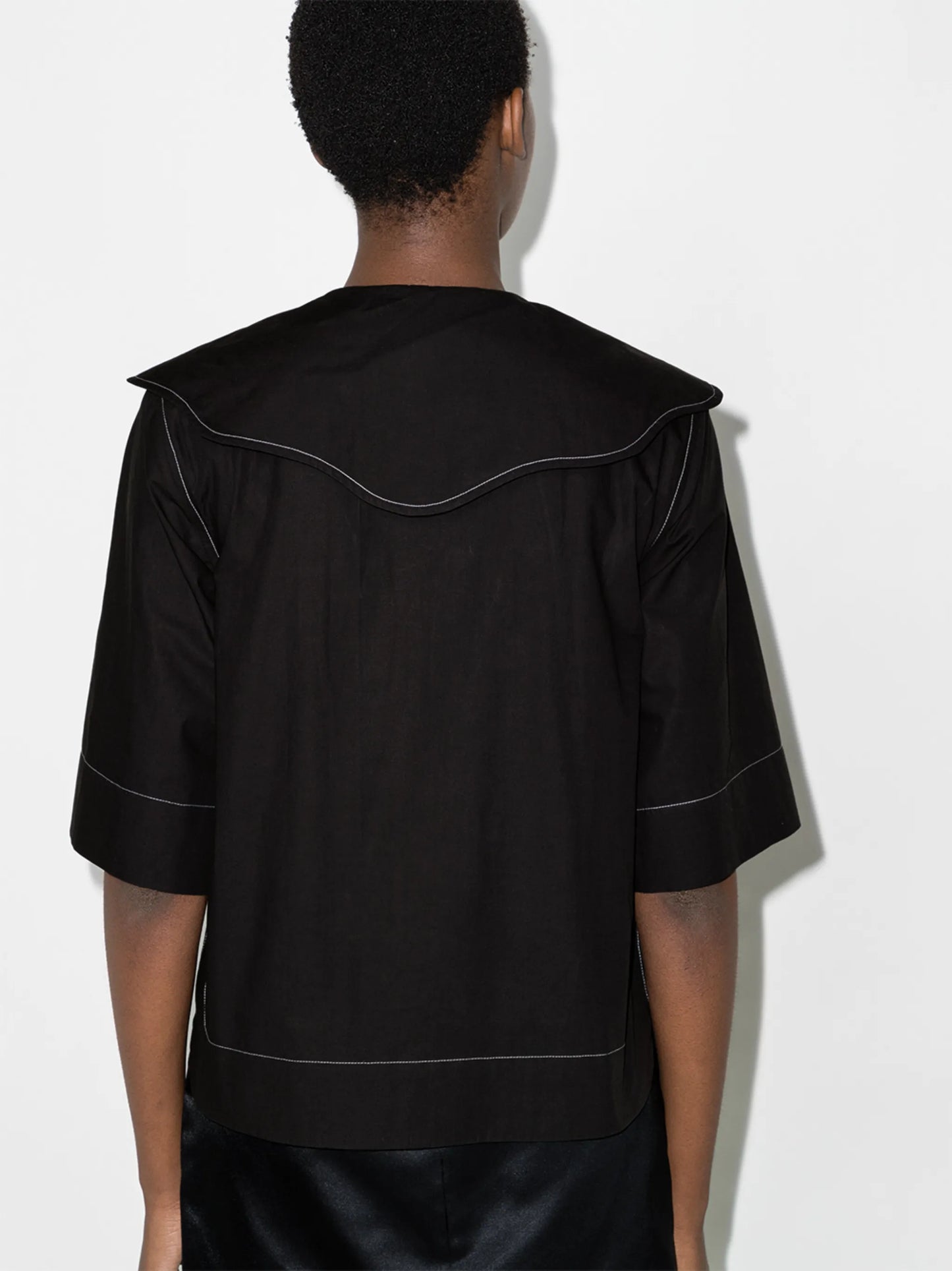 big scallop collar blouse