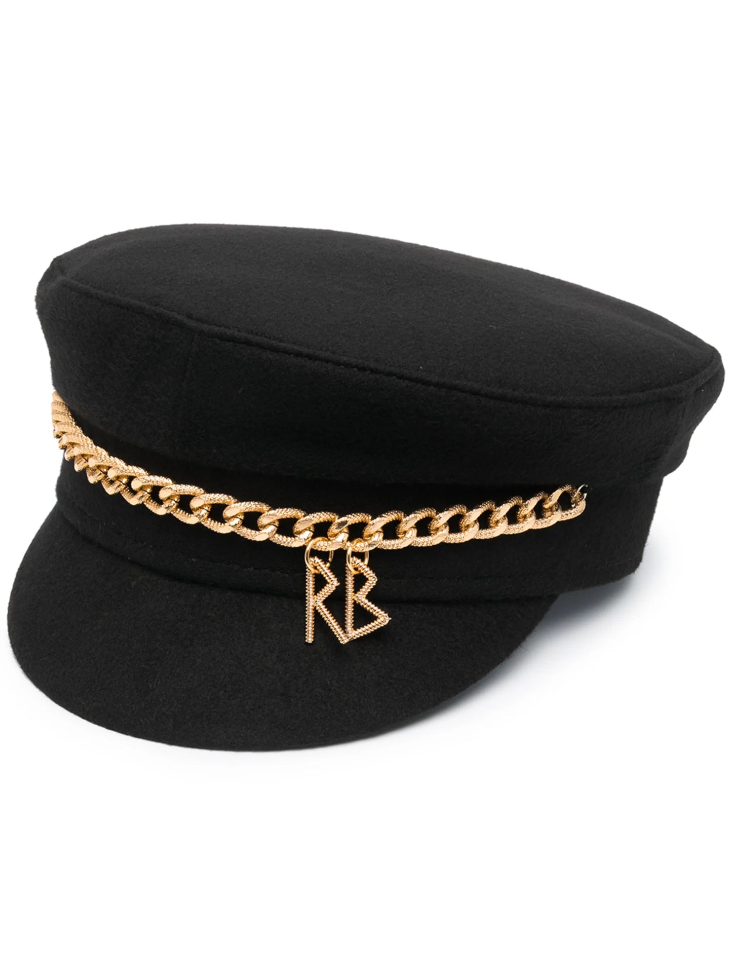 chain-detail baker boy hat