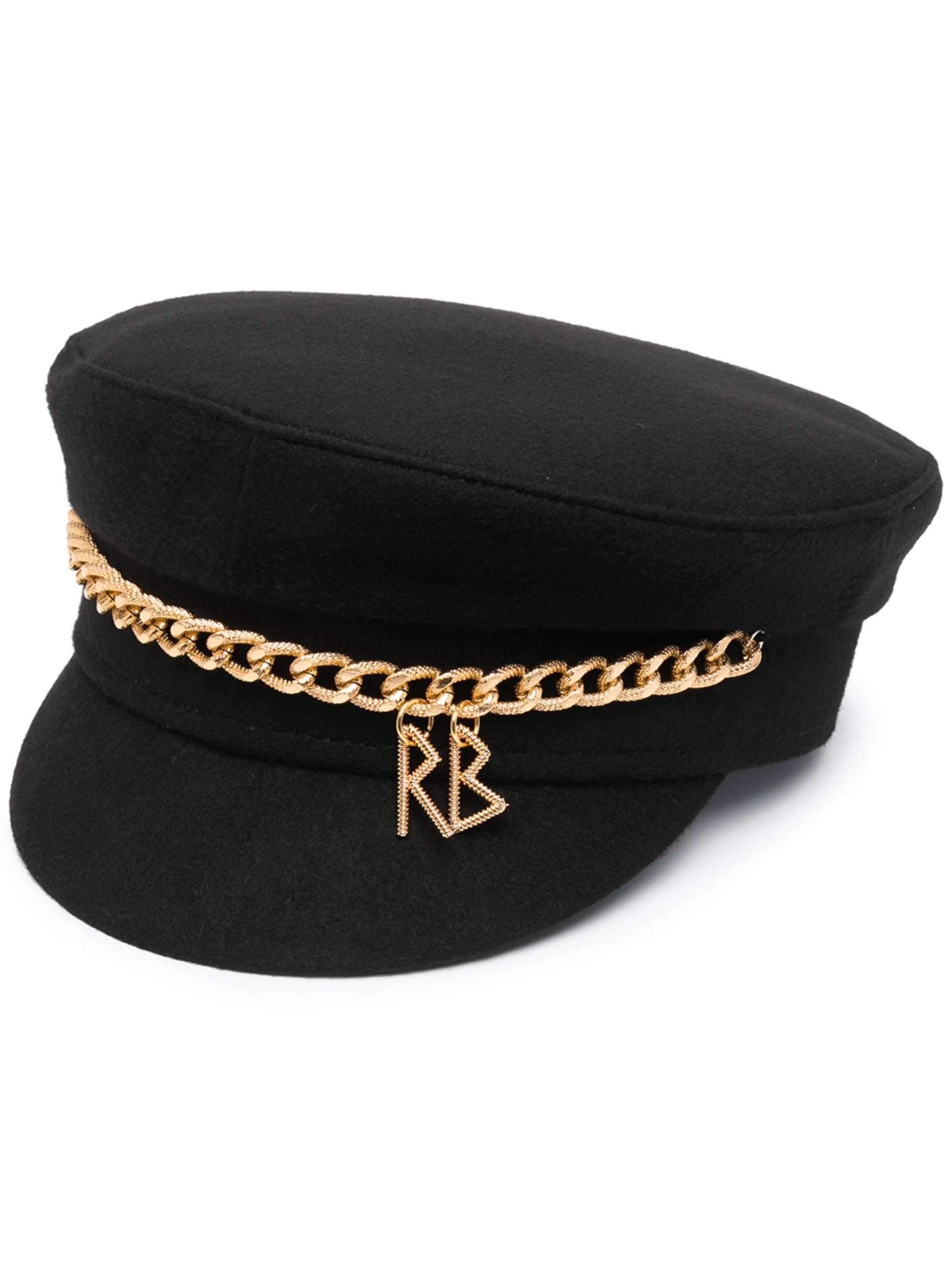 chain-detail baker boy hat