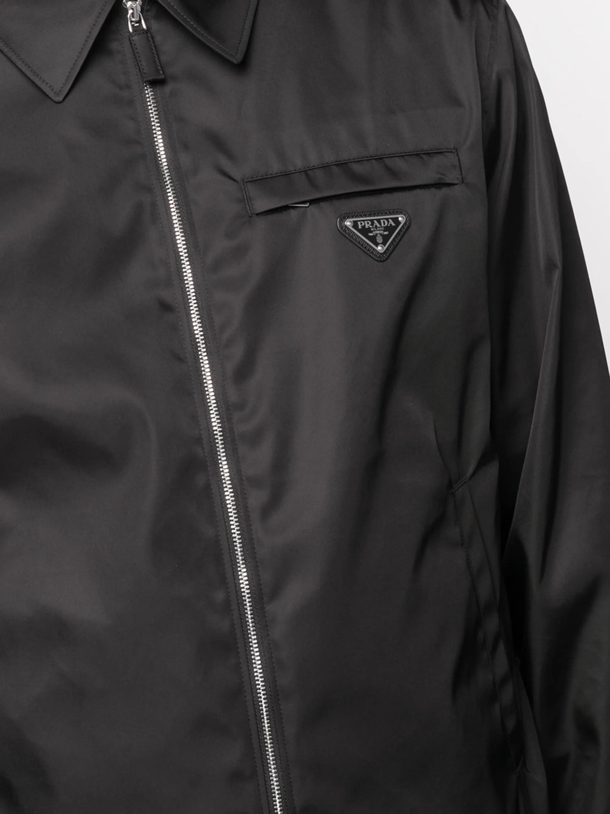 Re-Nylon logo-plaque jacket